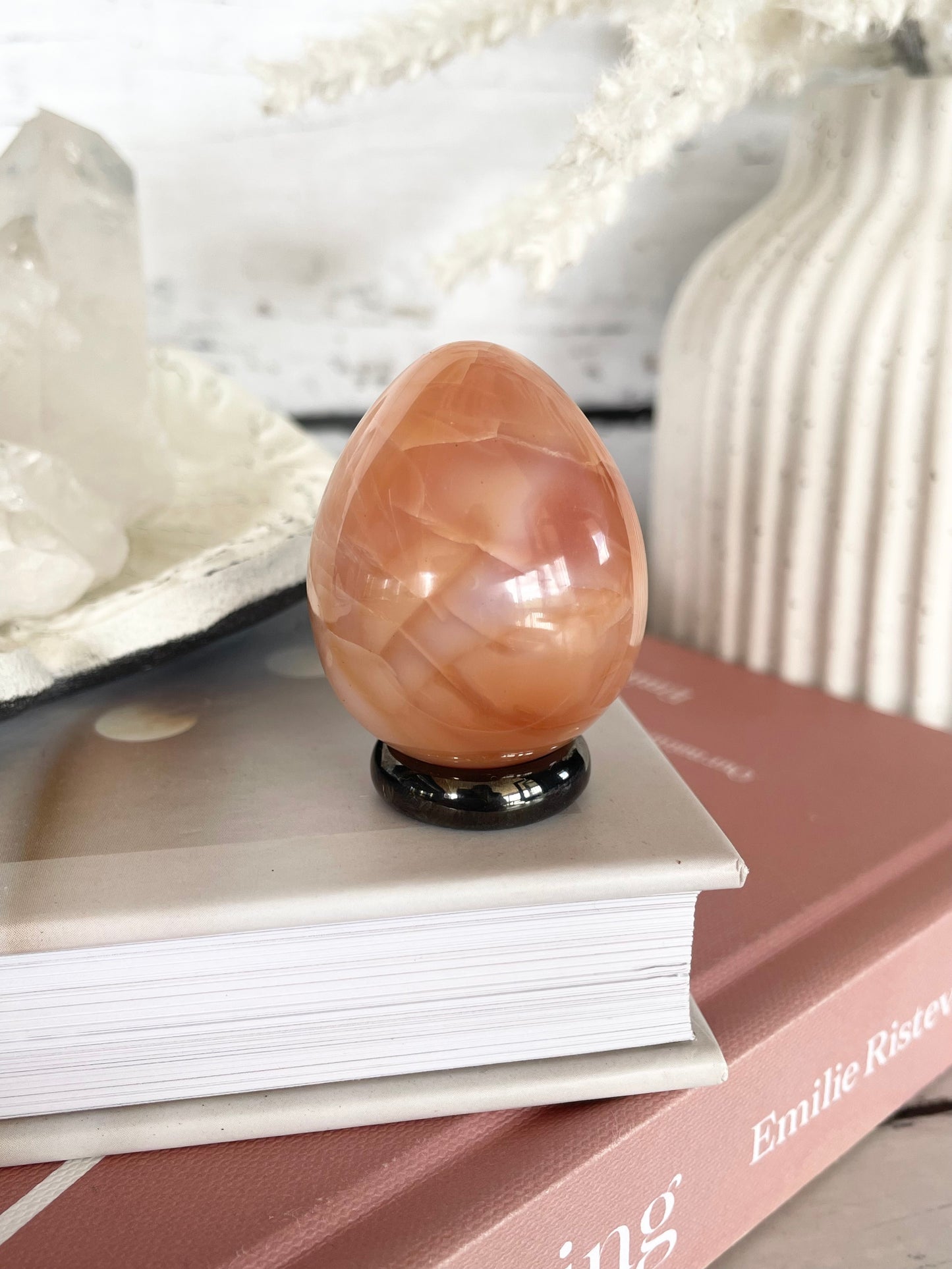 Carnelian Egg with holder