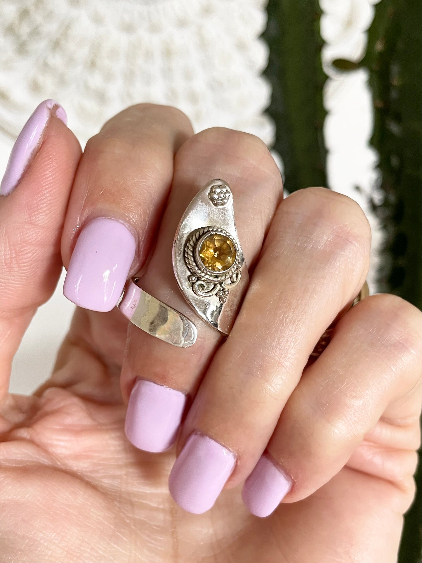 Citrine Ring - adjustable 6-10