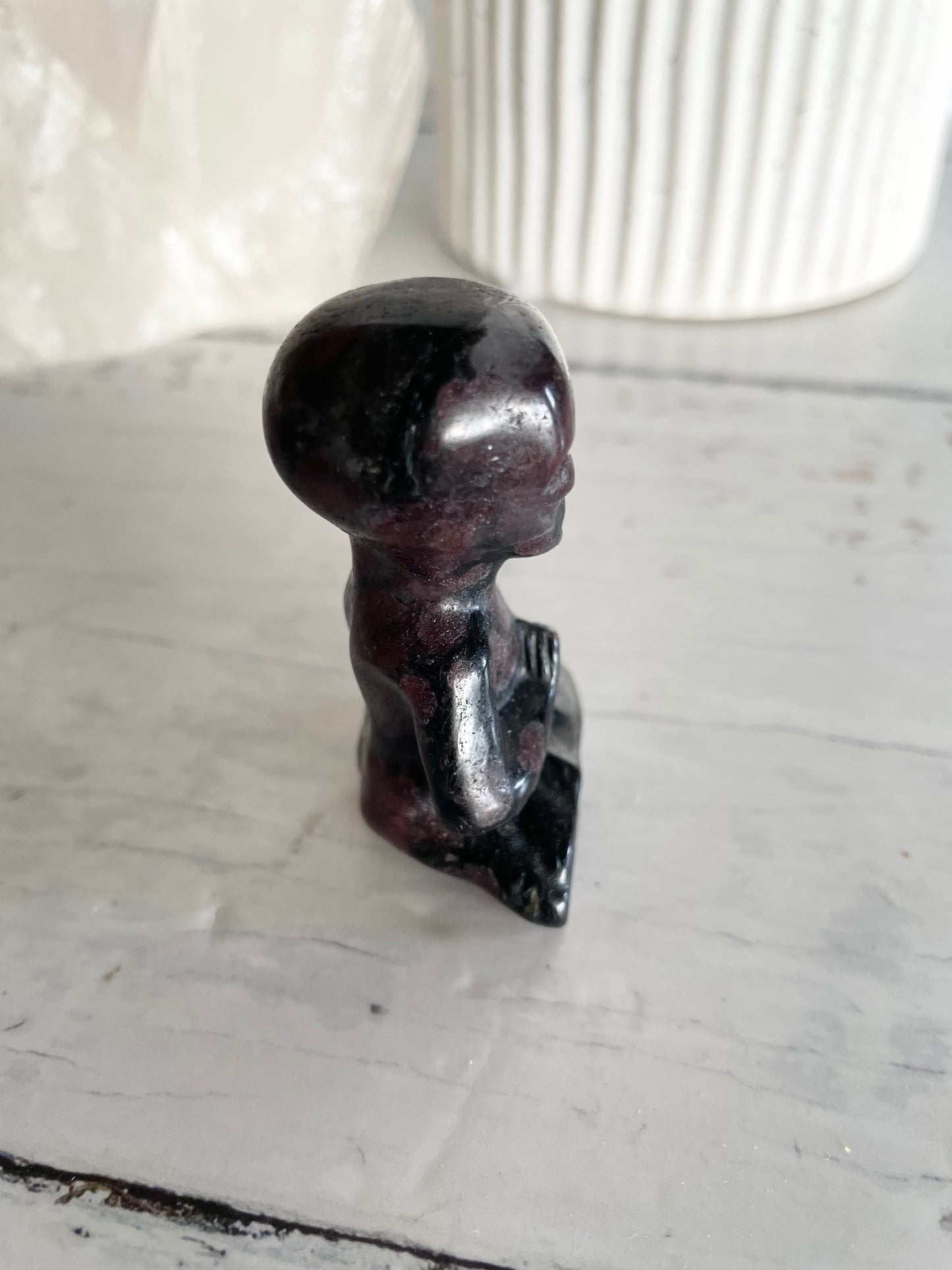 Meditating Alien ~ Garnet