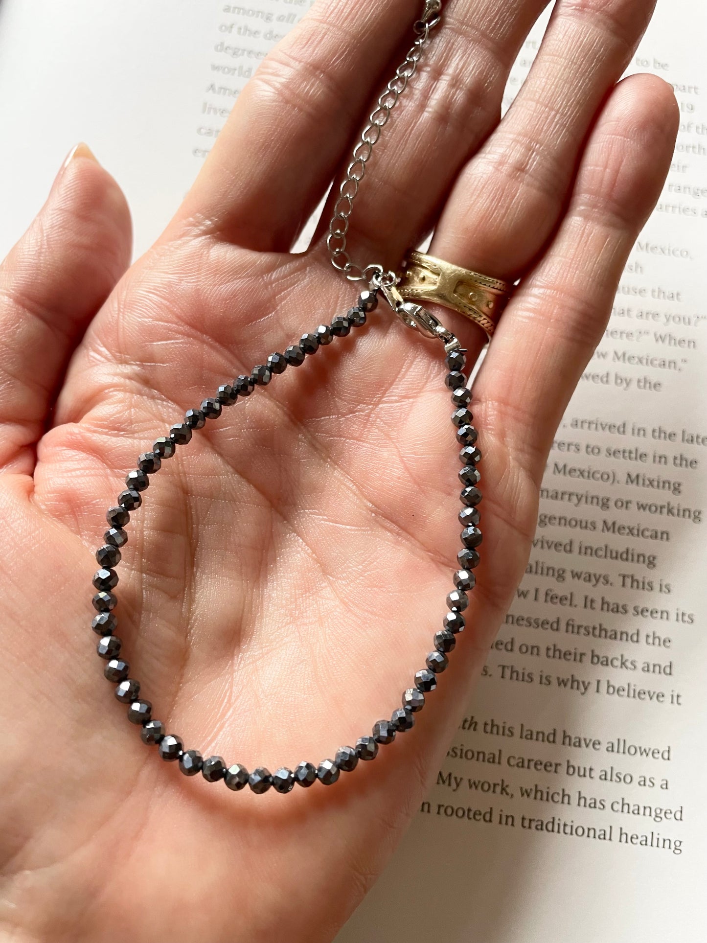 Faceted Bracelet ~ Hematite