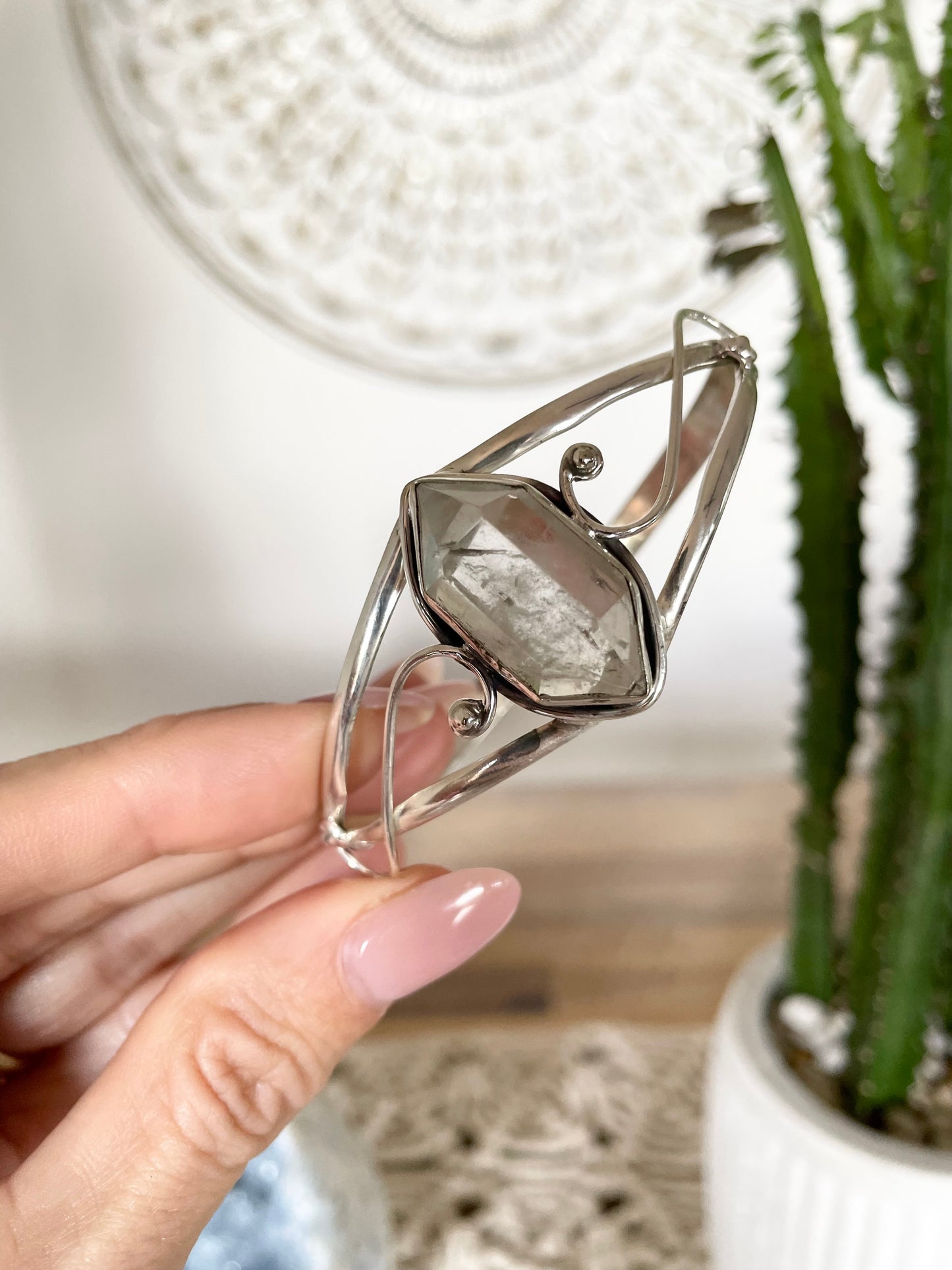 Herkimer silver cuff