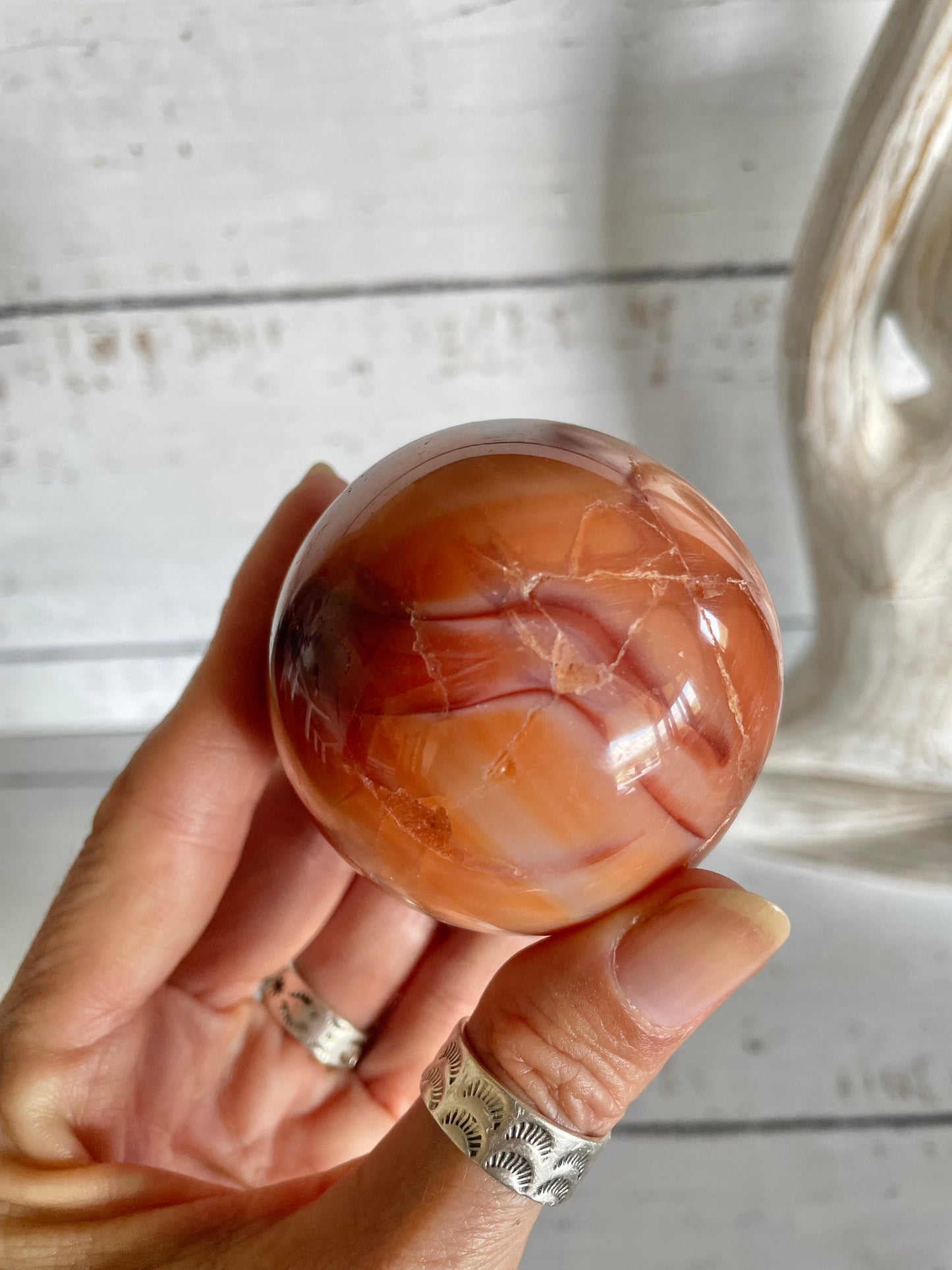 Carnelian Sphere Includes Holder