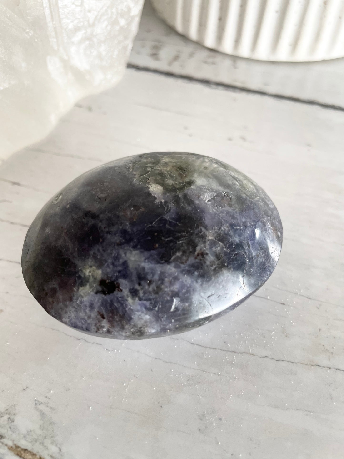 Iolite Pillow Palm Stone