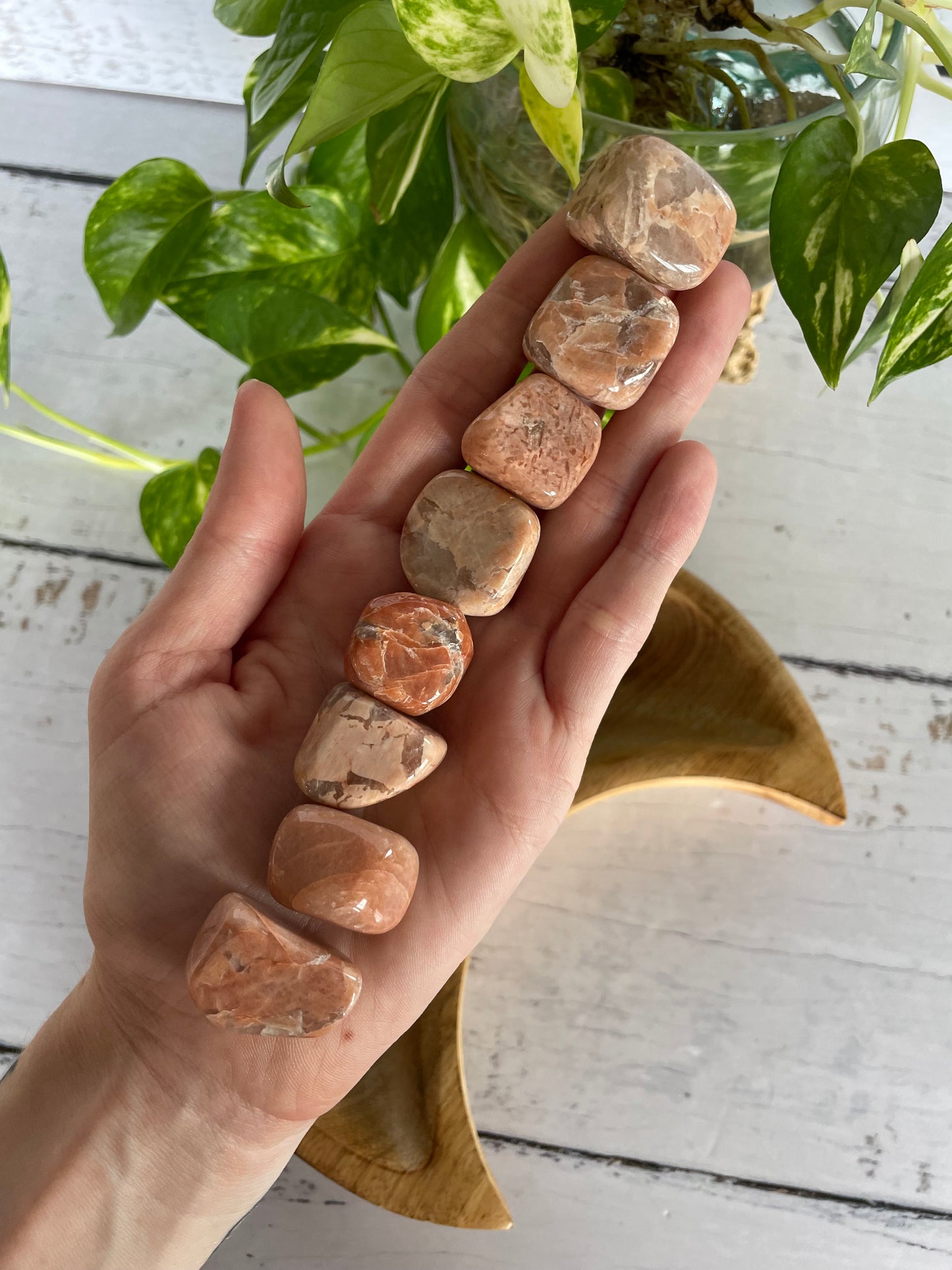 Orange Moonstone Tumble Stones