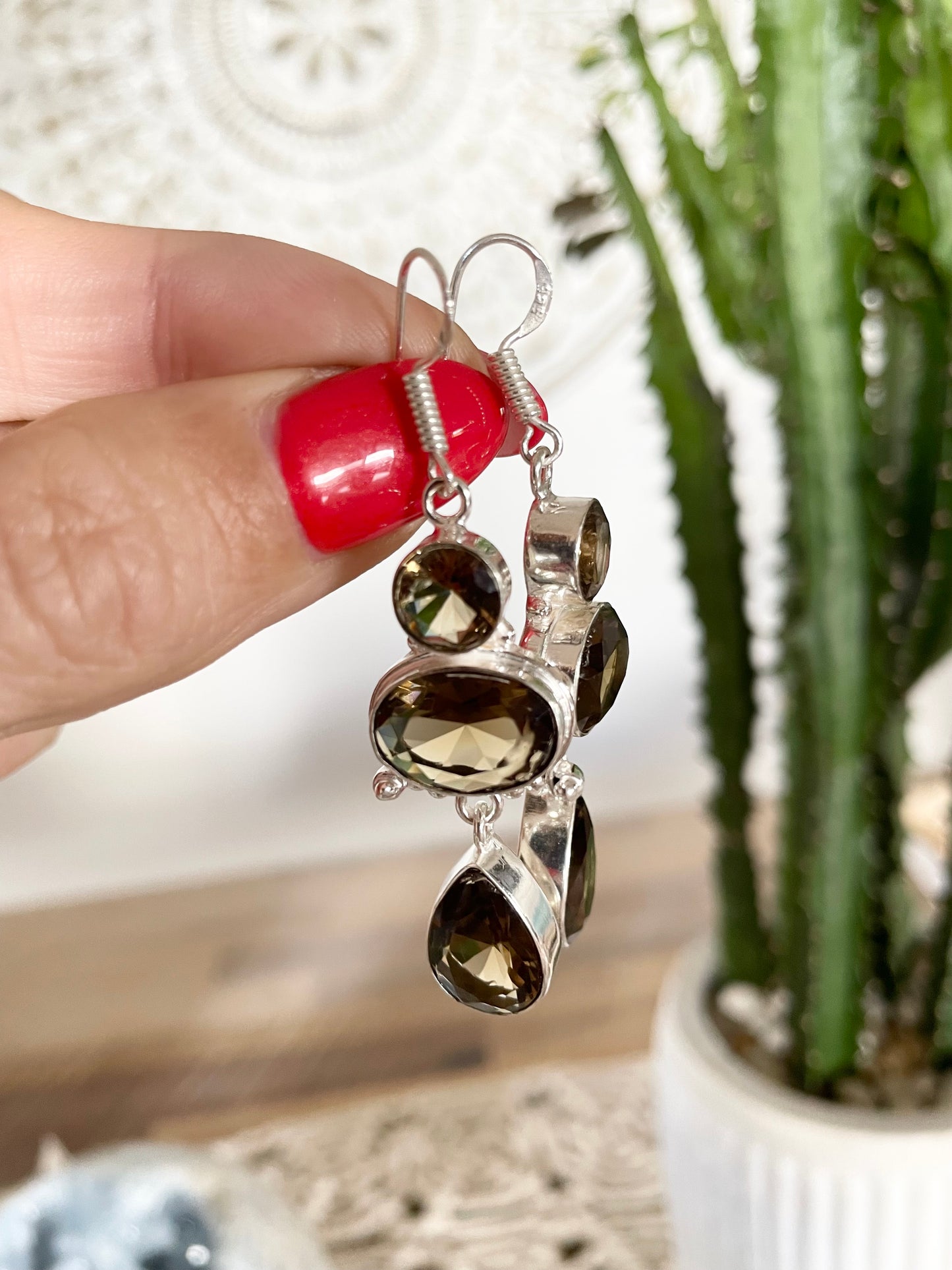 Smoky Quartz Dangles