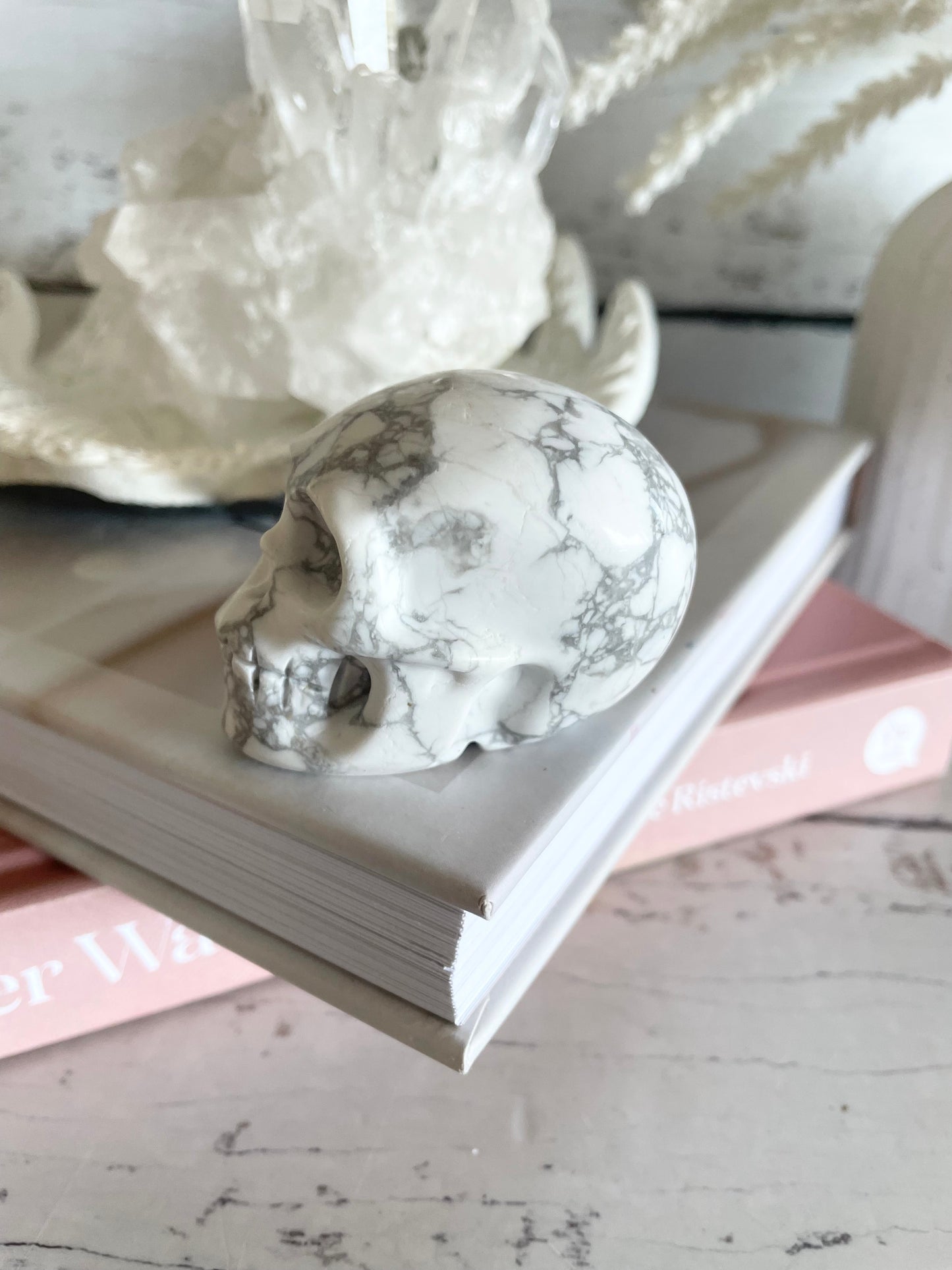 White Howlite Skull