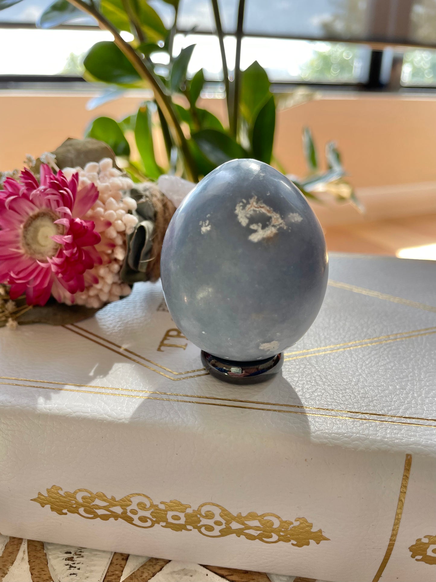 Angelite Egg with holder