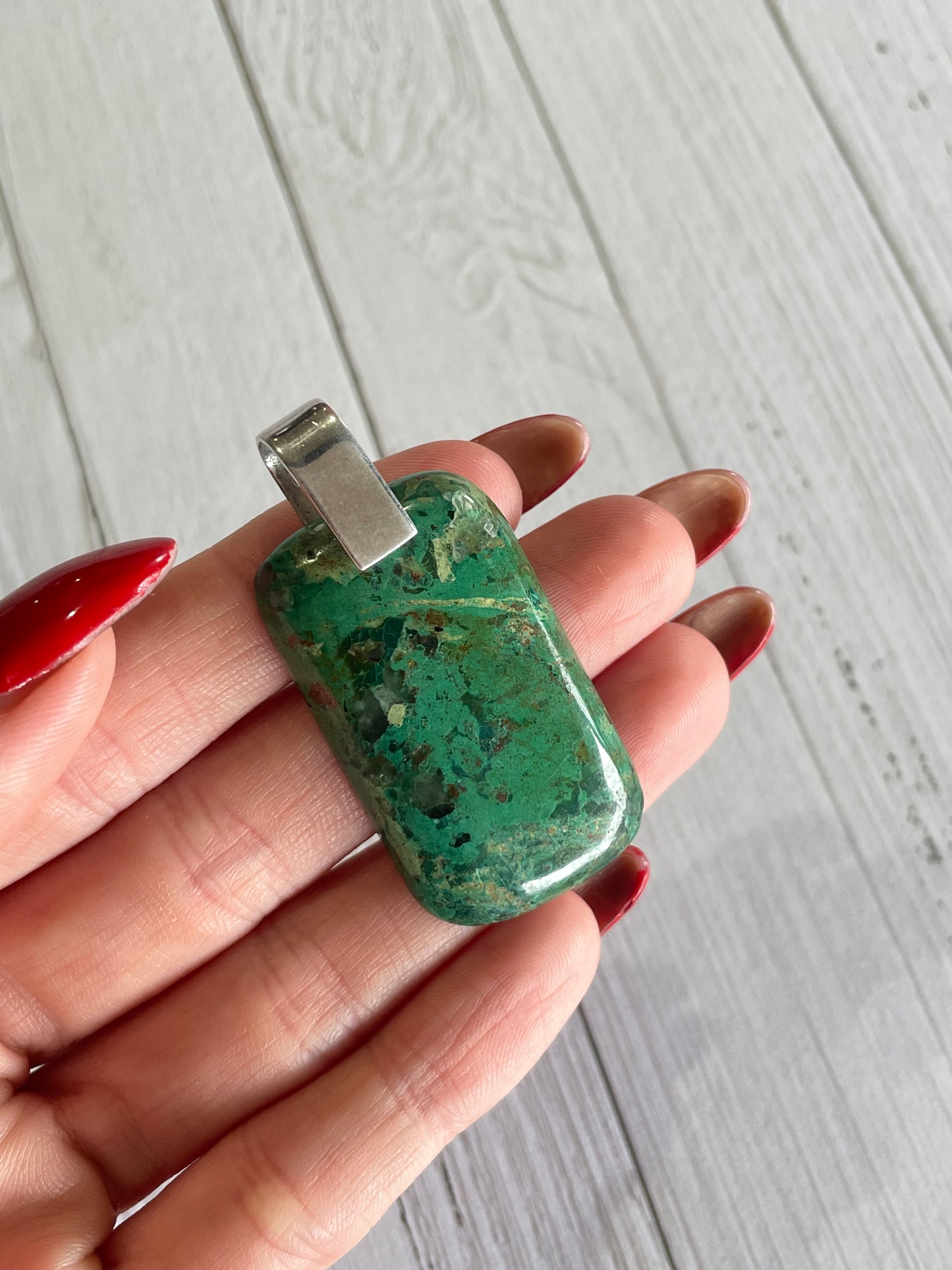 Malachite & Quartz Pendant