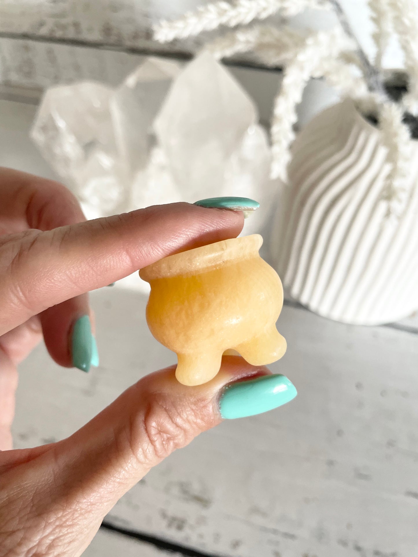 Cauldron ~ Orange Calcite