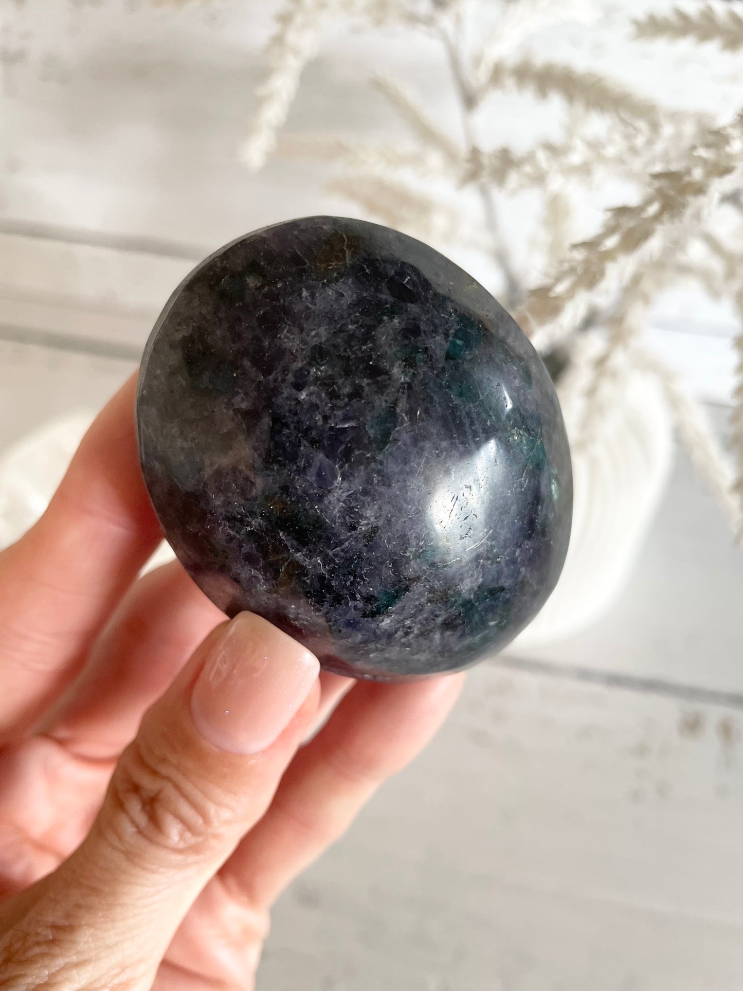 Iolite Pillow Palm Stone