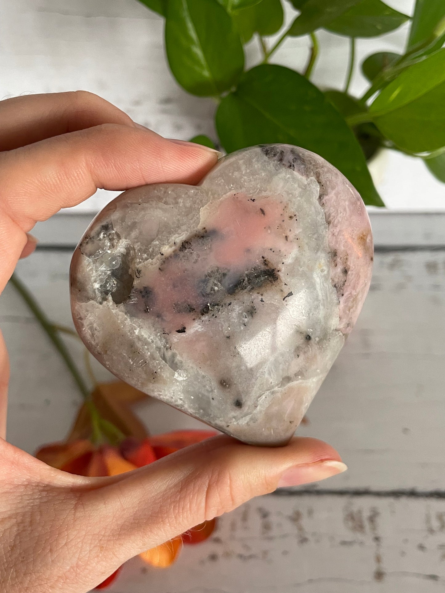 Pink Opal Heart