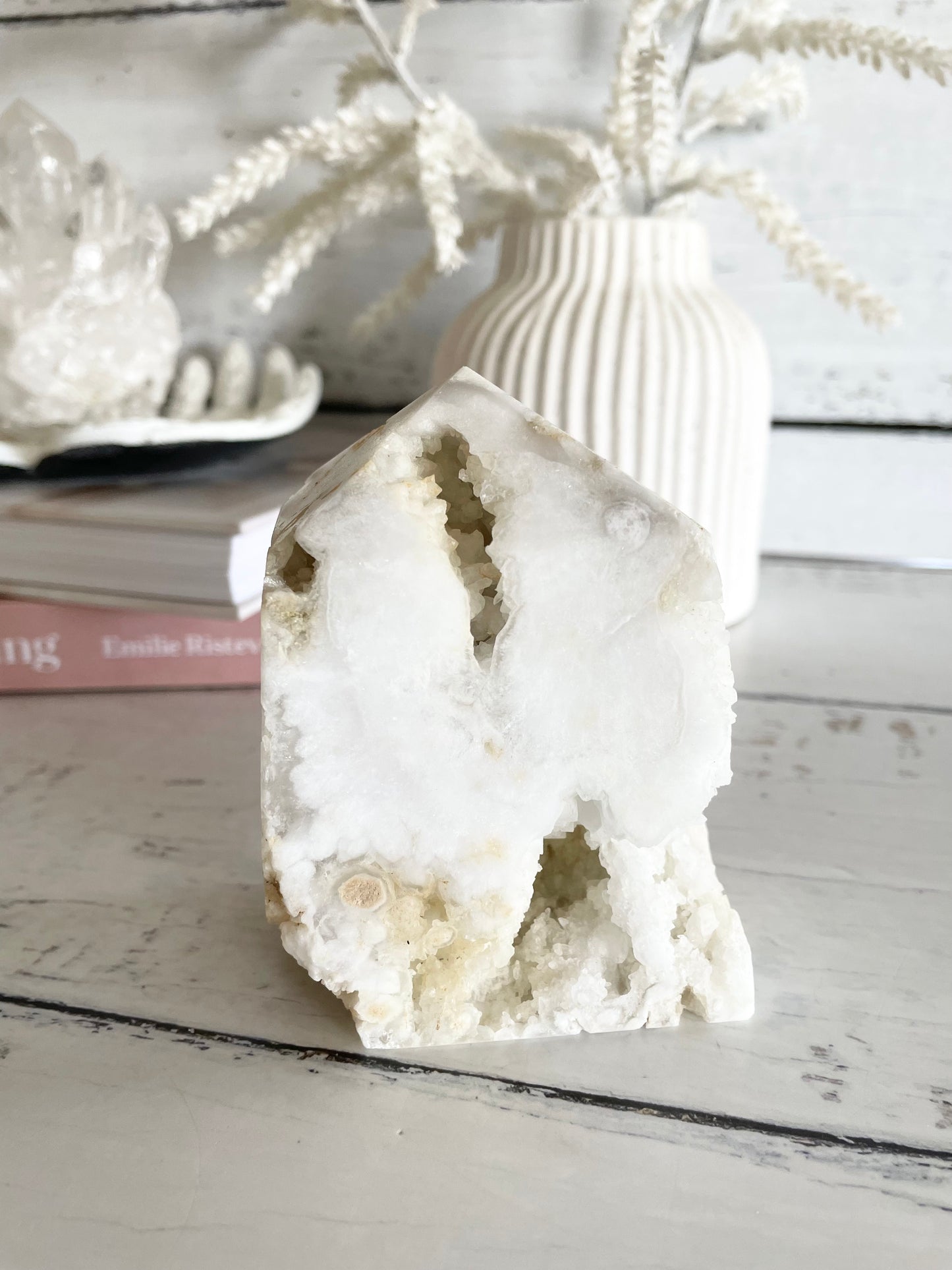 Moroccan Geode Quartz Obelisk