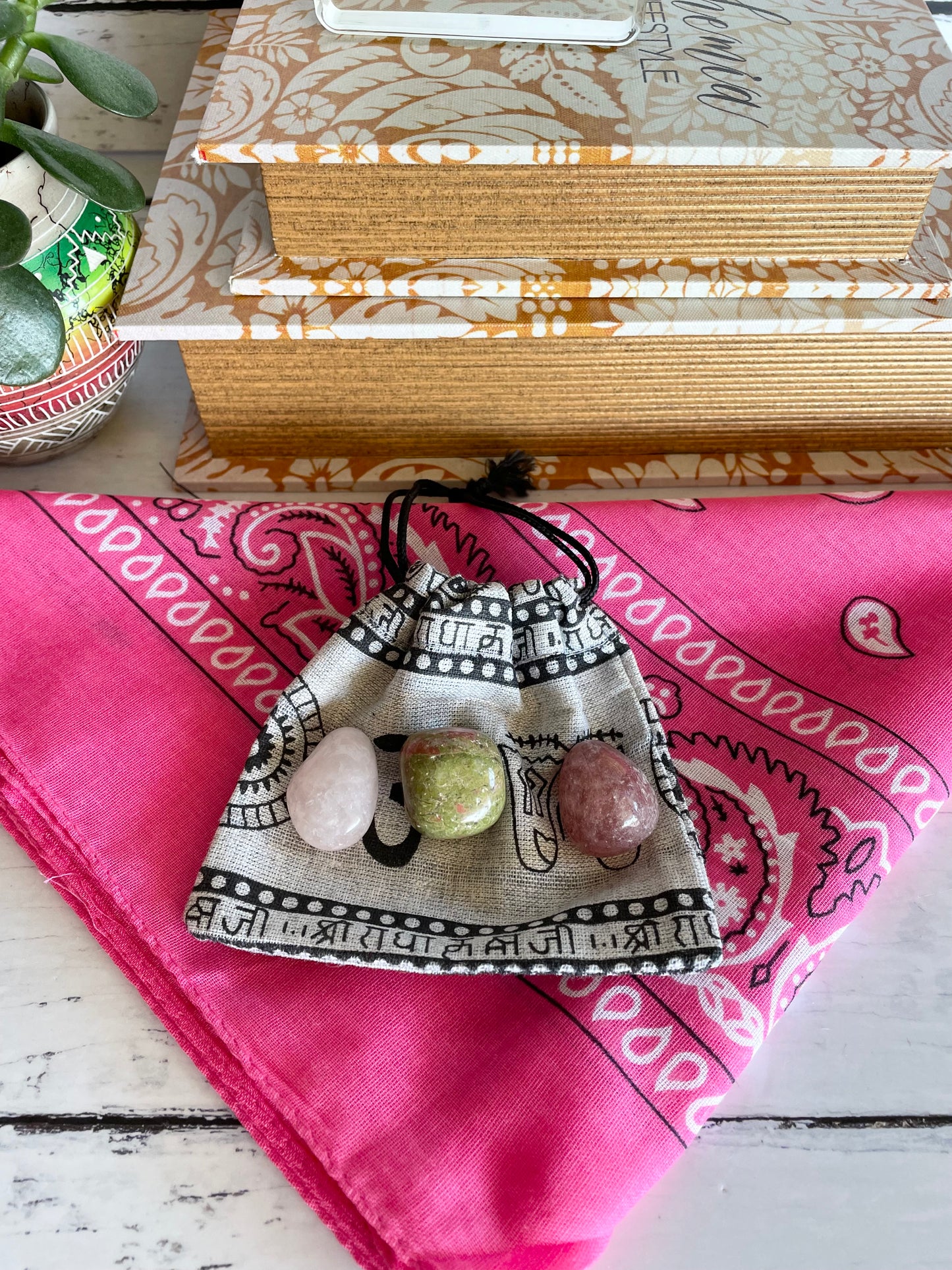 Bandana Lighter Pink Pouch Set ~ Nurture & Adjustment