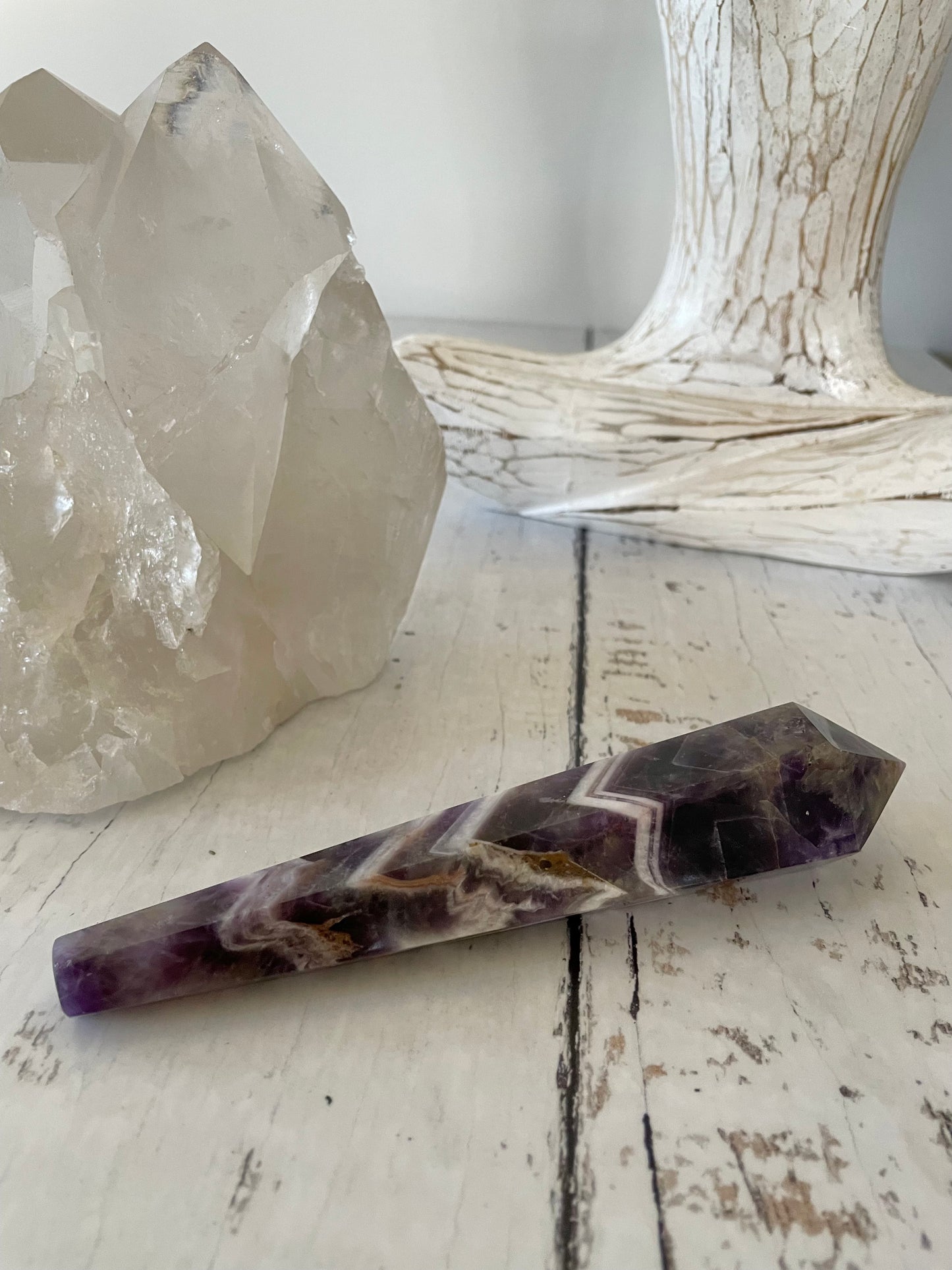 Chevron Dream Amethyst Torch/Point