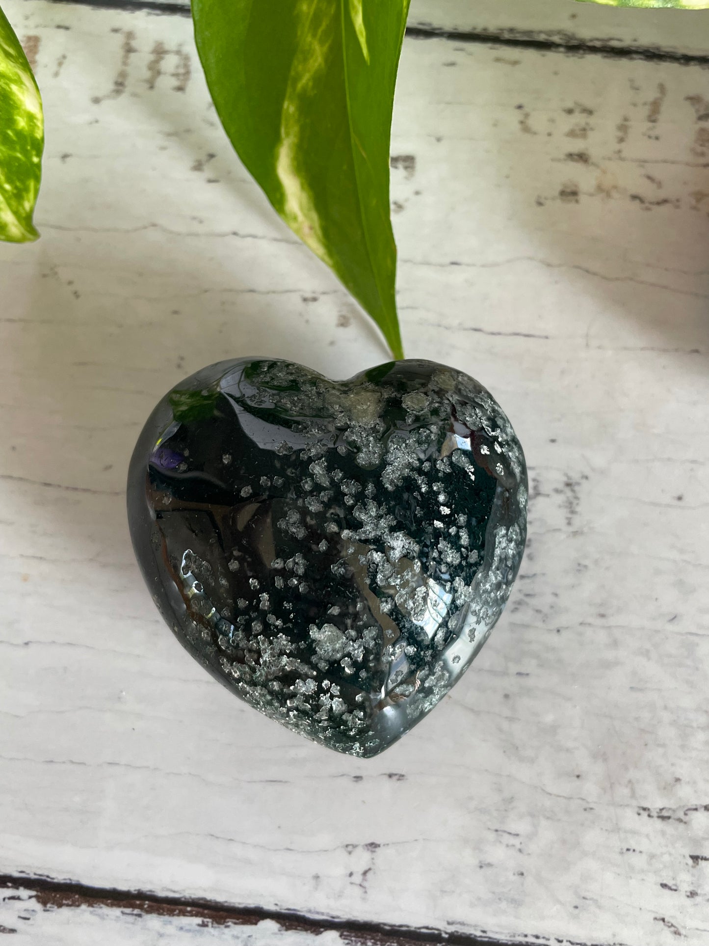 Moss Agate Heart