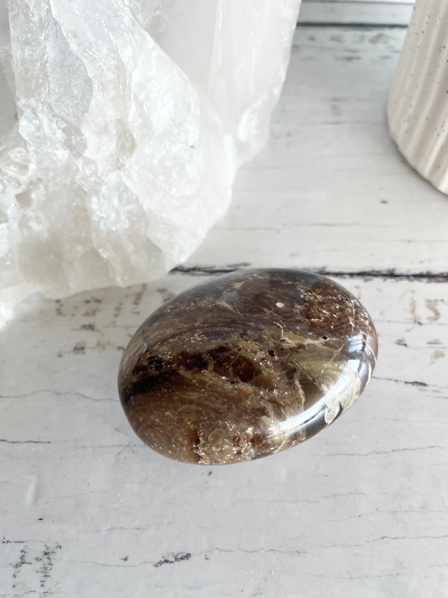 Black Opal Pillow /Palm Stone