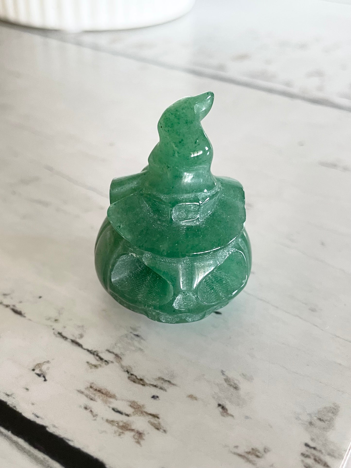 Halloween Pumpkin ~ Green Aventurine