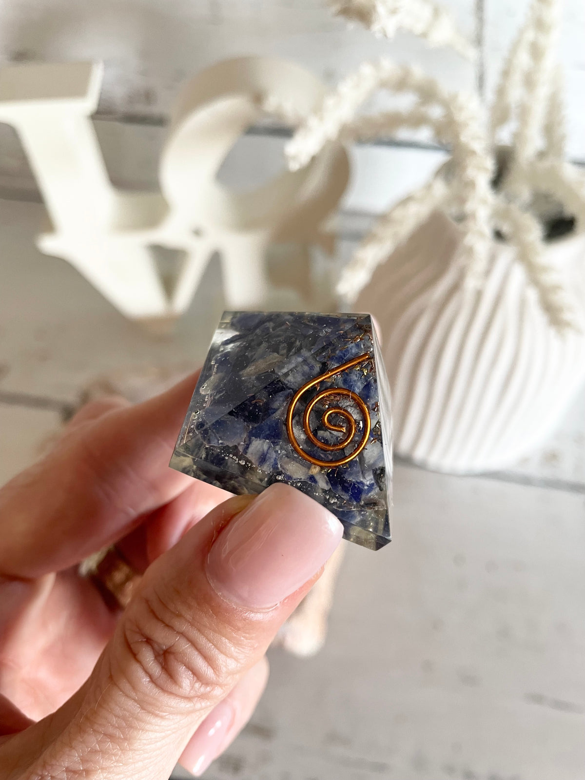 Orgone pyramid ~ Sodalite