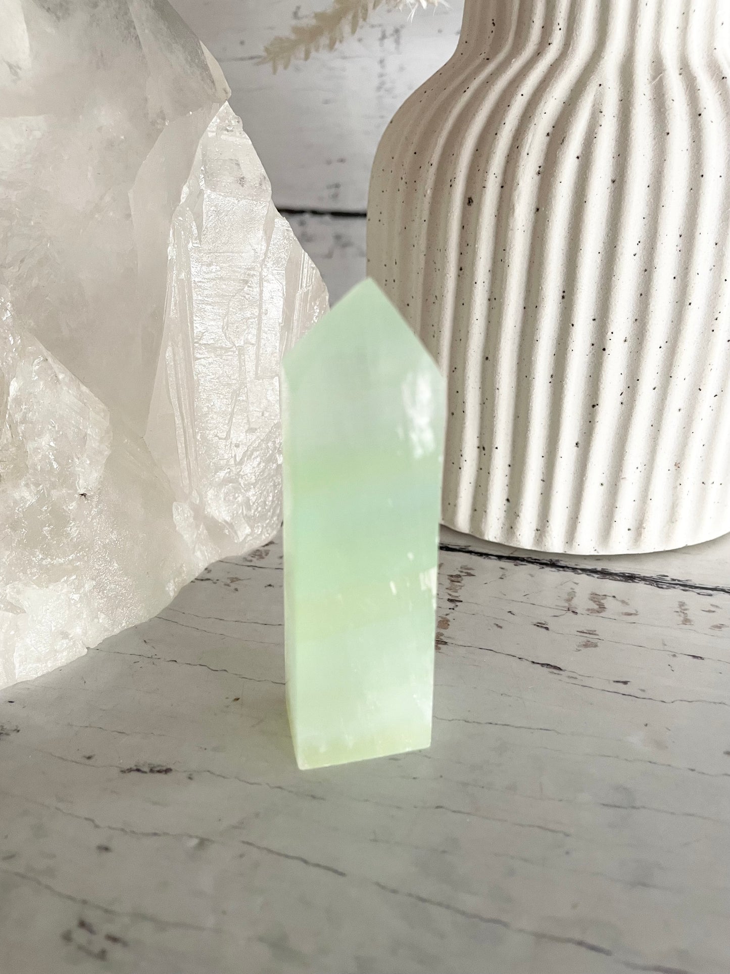 Pistachio Calcite Obelisk