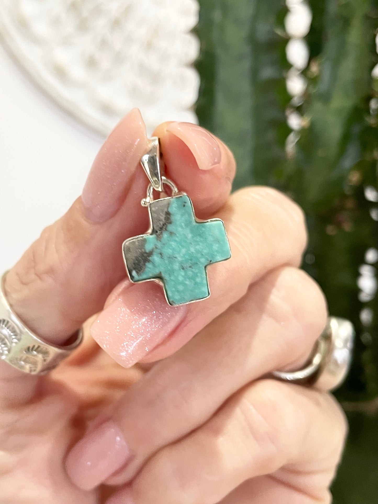 Arizona Turquoise Cross Pendant