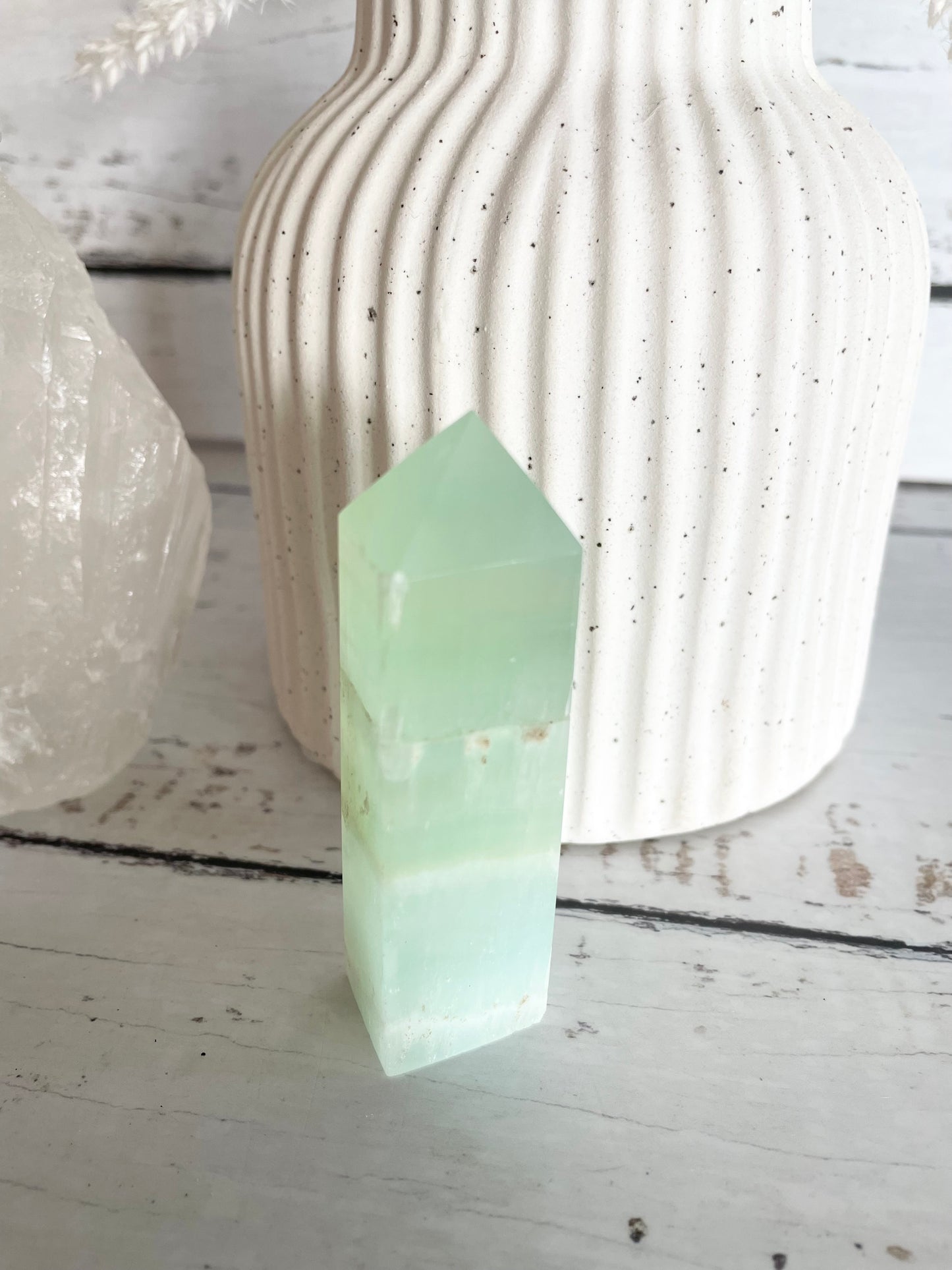 Pistachio Calcite Obelisk