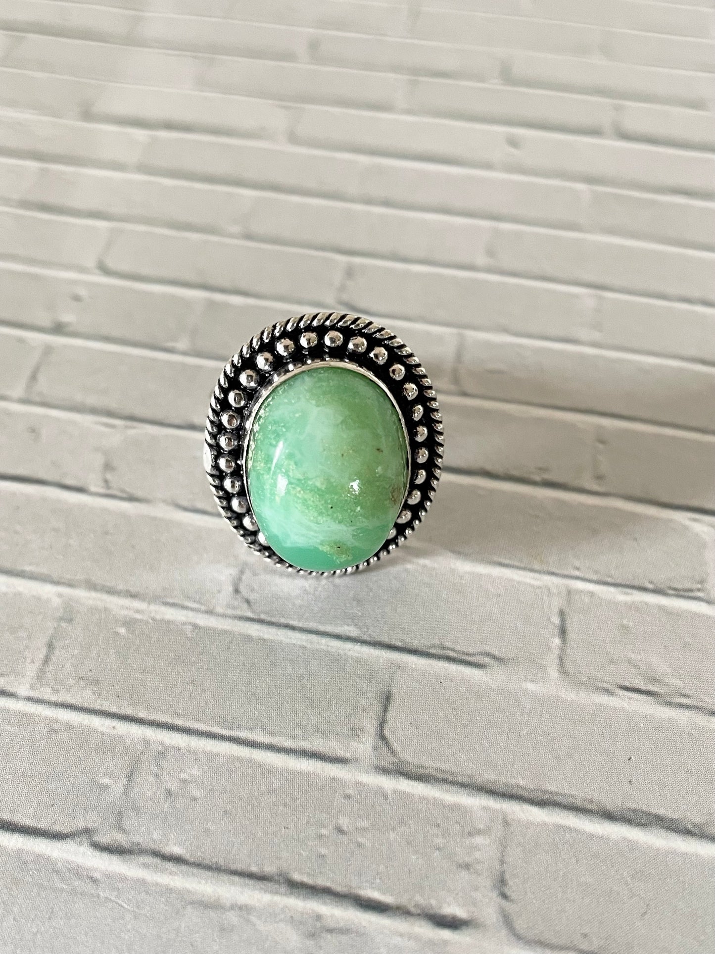 Chrysoprase Ring ~ size 8