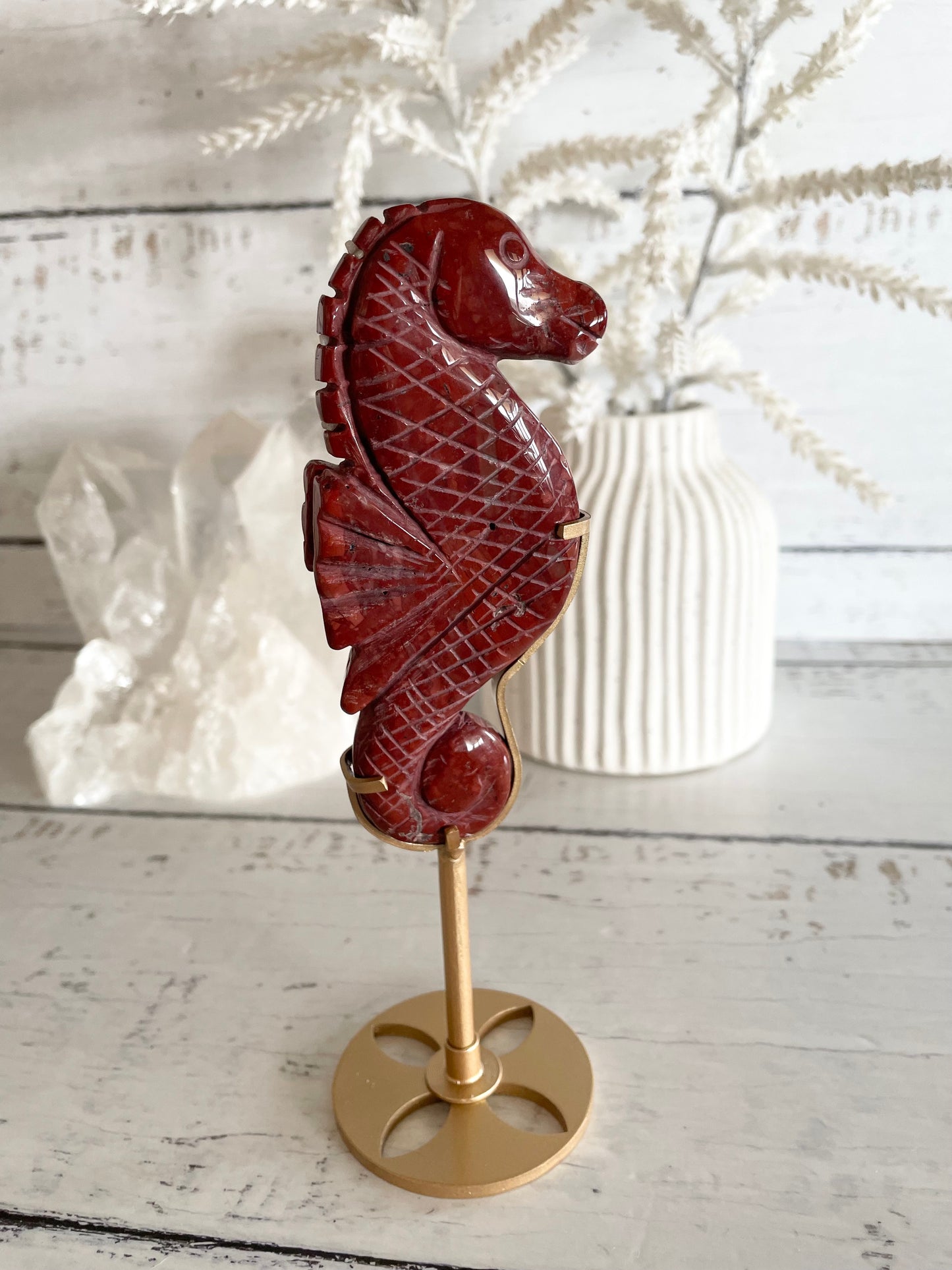 Seahorse ~ Red Jasper