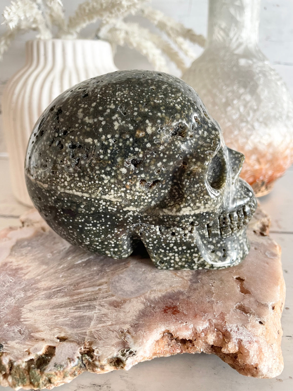 Ocean Jasper Skull