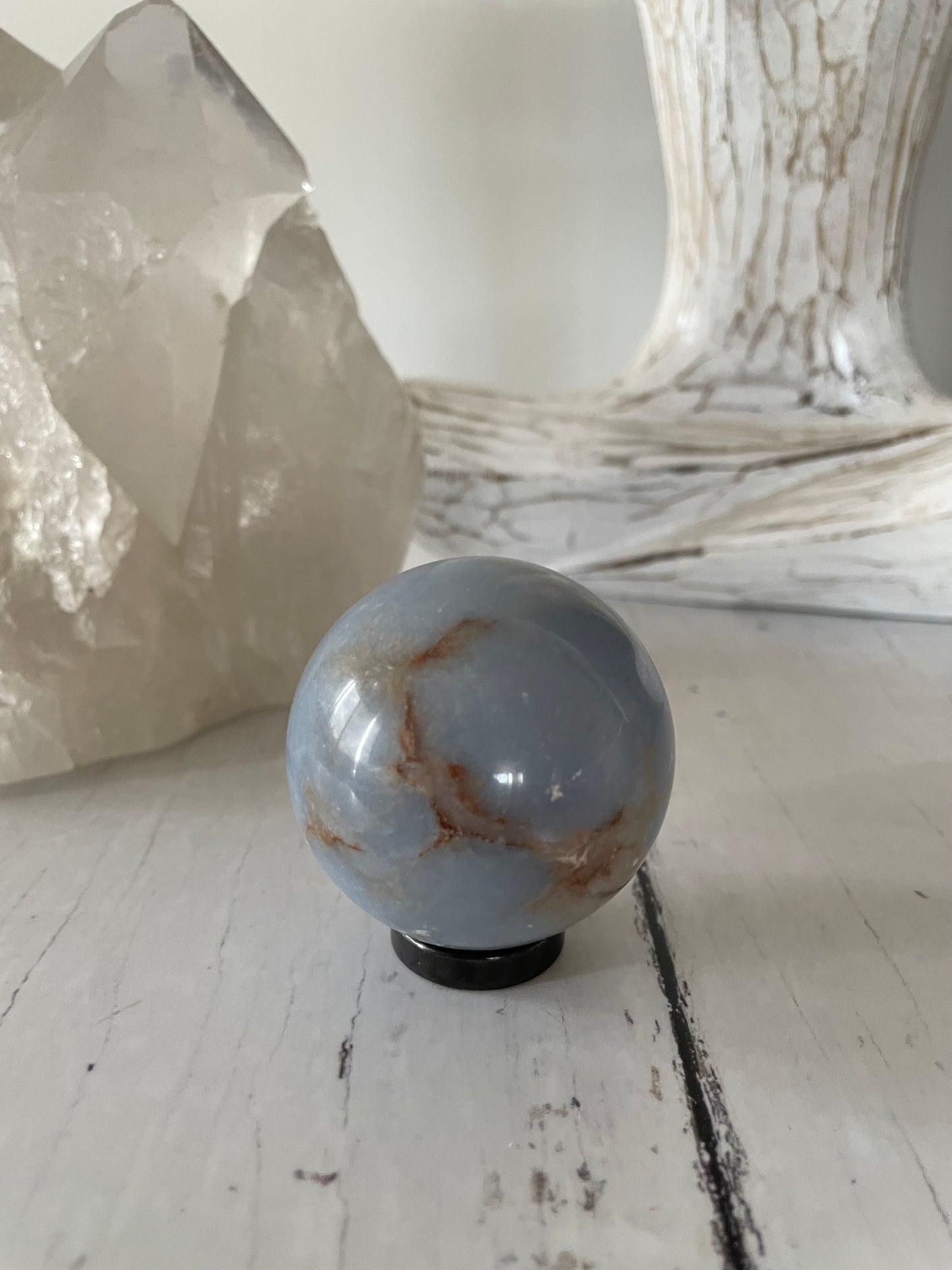 Angelite Sphere Includes Holder