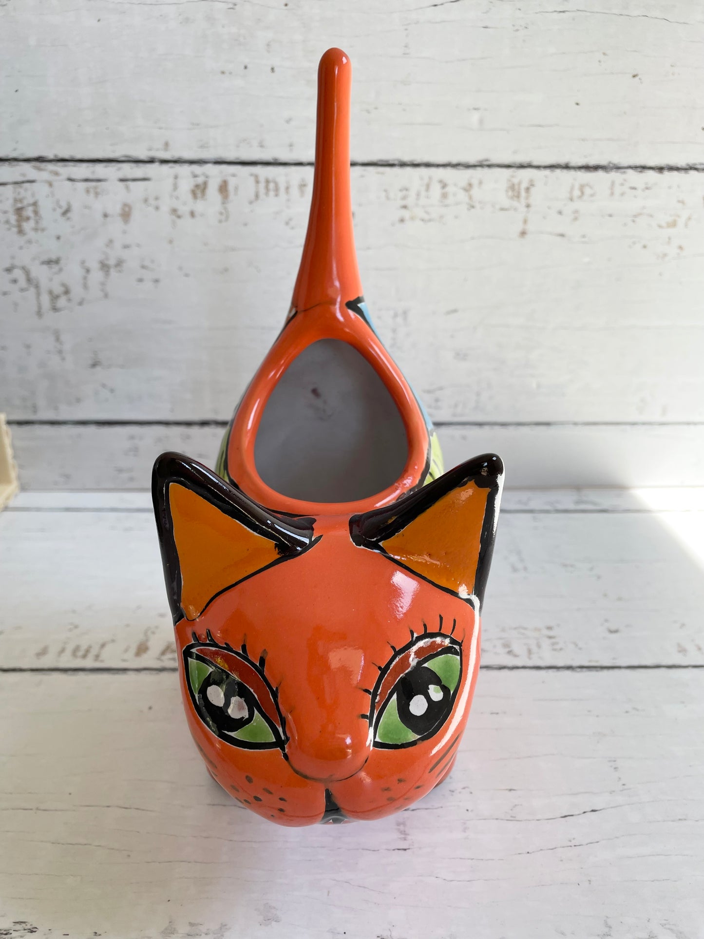 Talavera Cat Planter Pot
