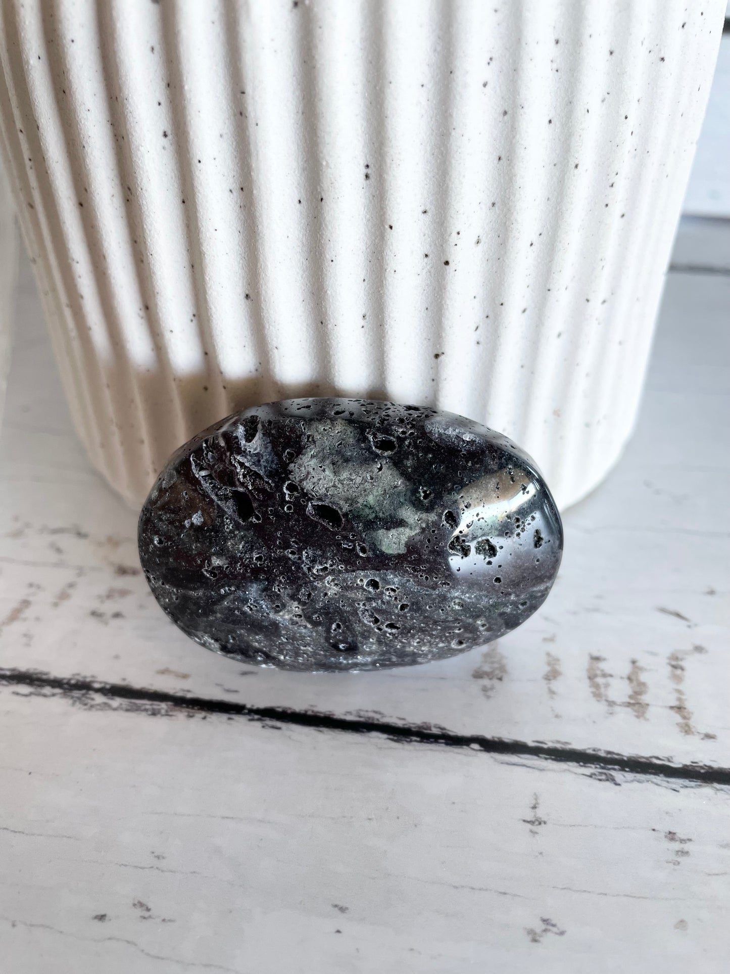 Ocean Jasper Pillow Palm Stone