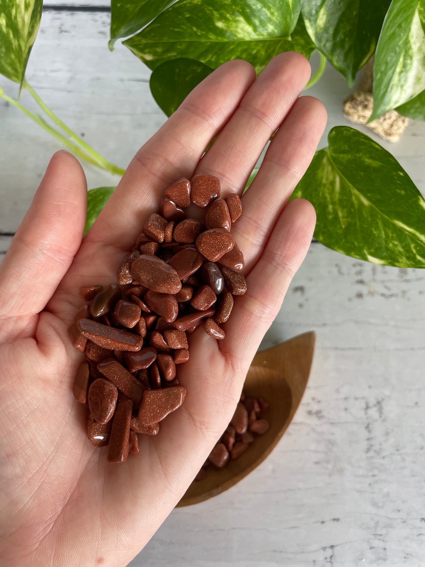 Crystal Chips ~ Goldstone 100g Pouch