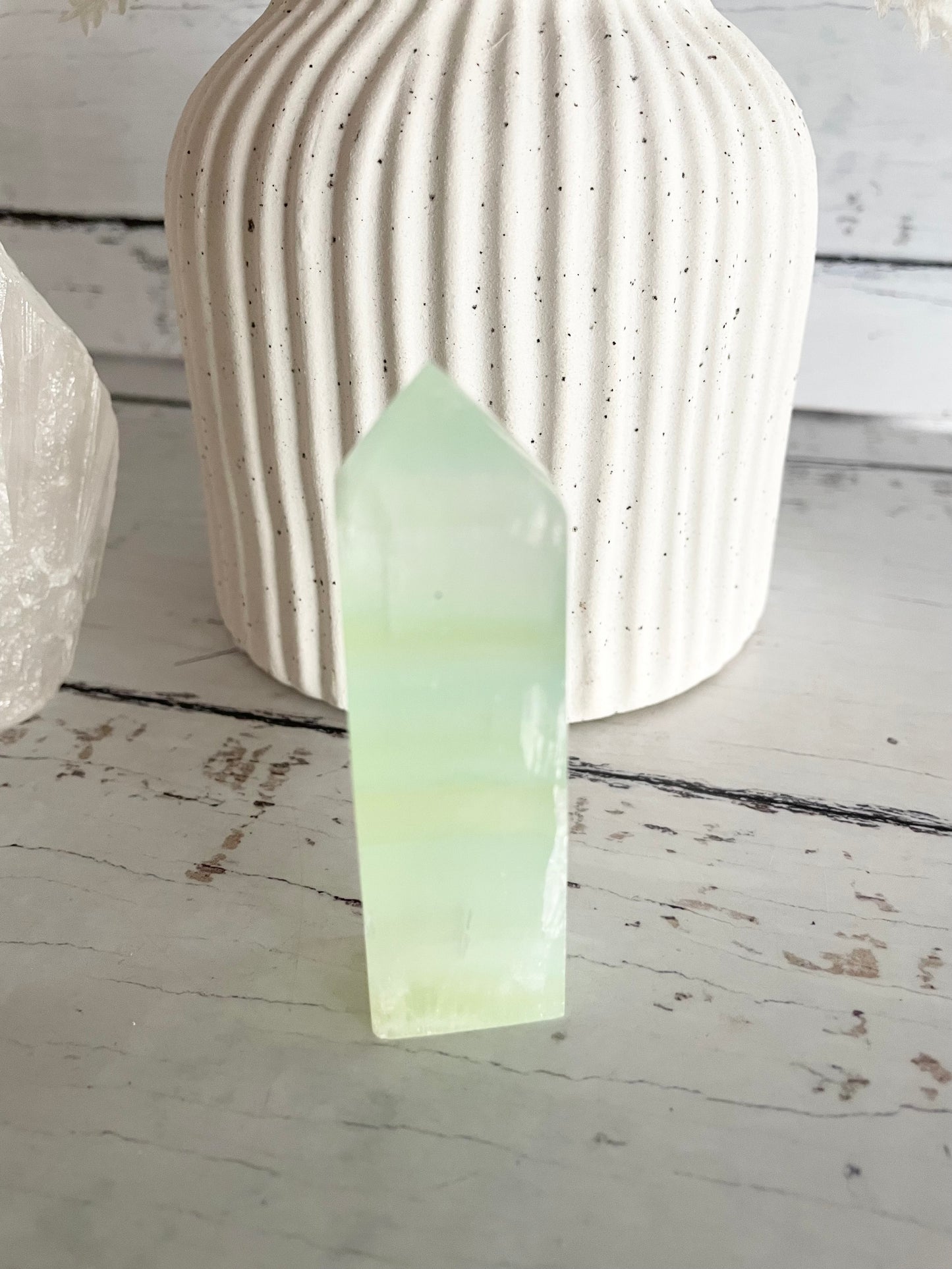 Pistachio Calcite Obelisk