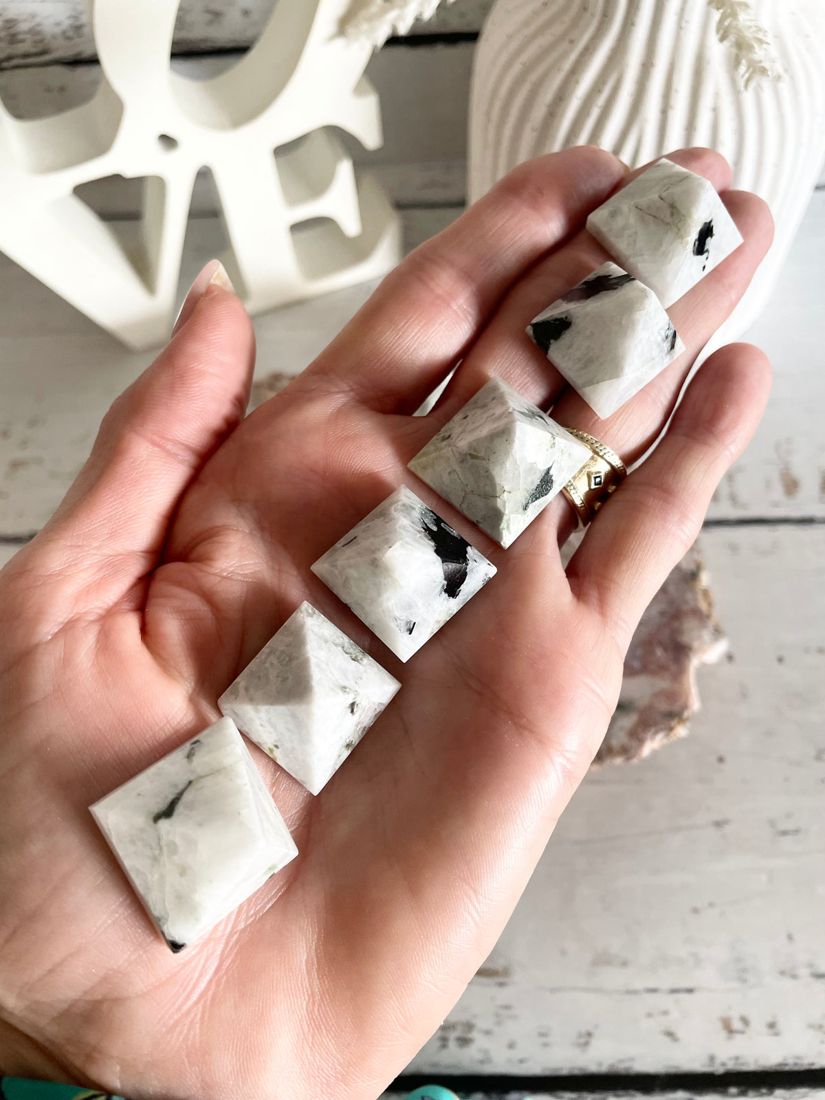 Intuitively Chosen ~ Rainbow Moonstone Pyramid