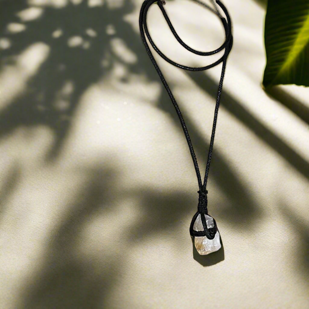 Manifestation Necklace ~ Raw Citrine Point