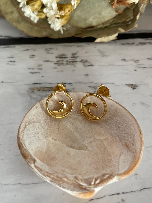 Element of Ocean Gold Studs