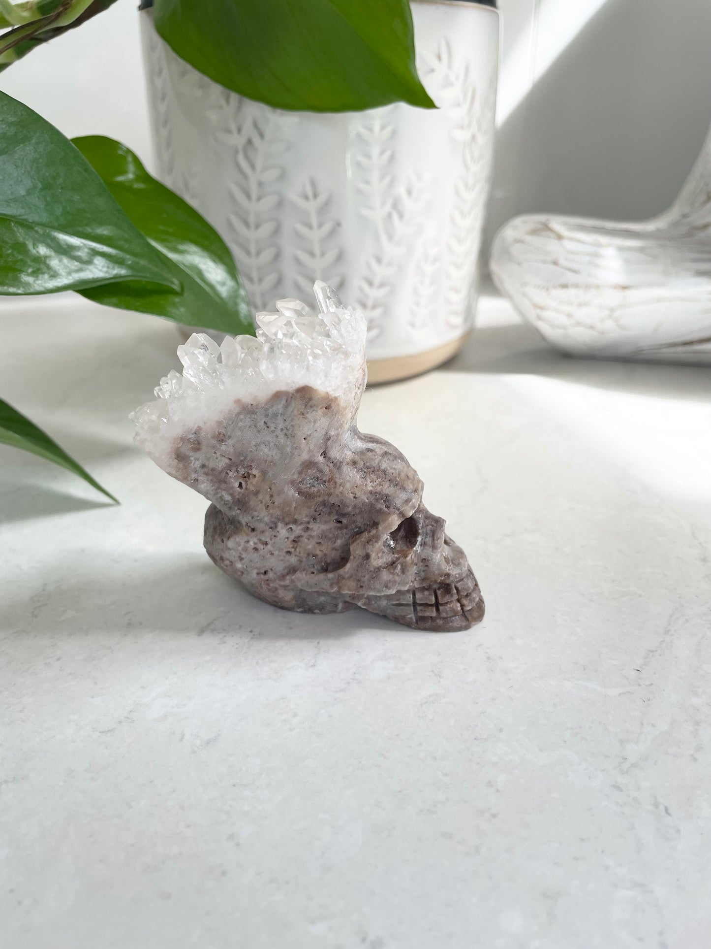 Mohawk Quartz Skull