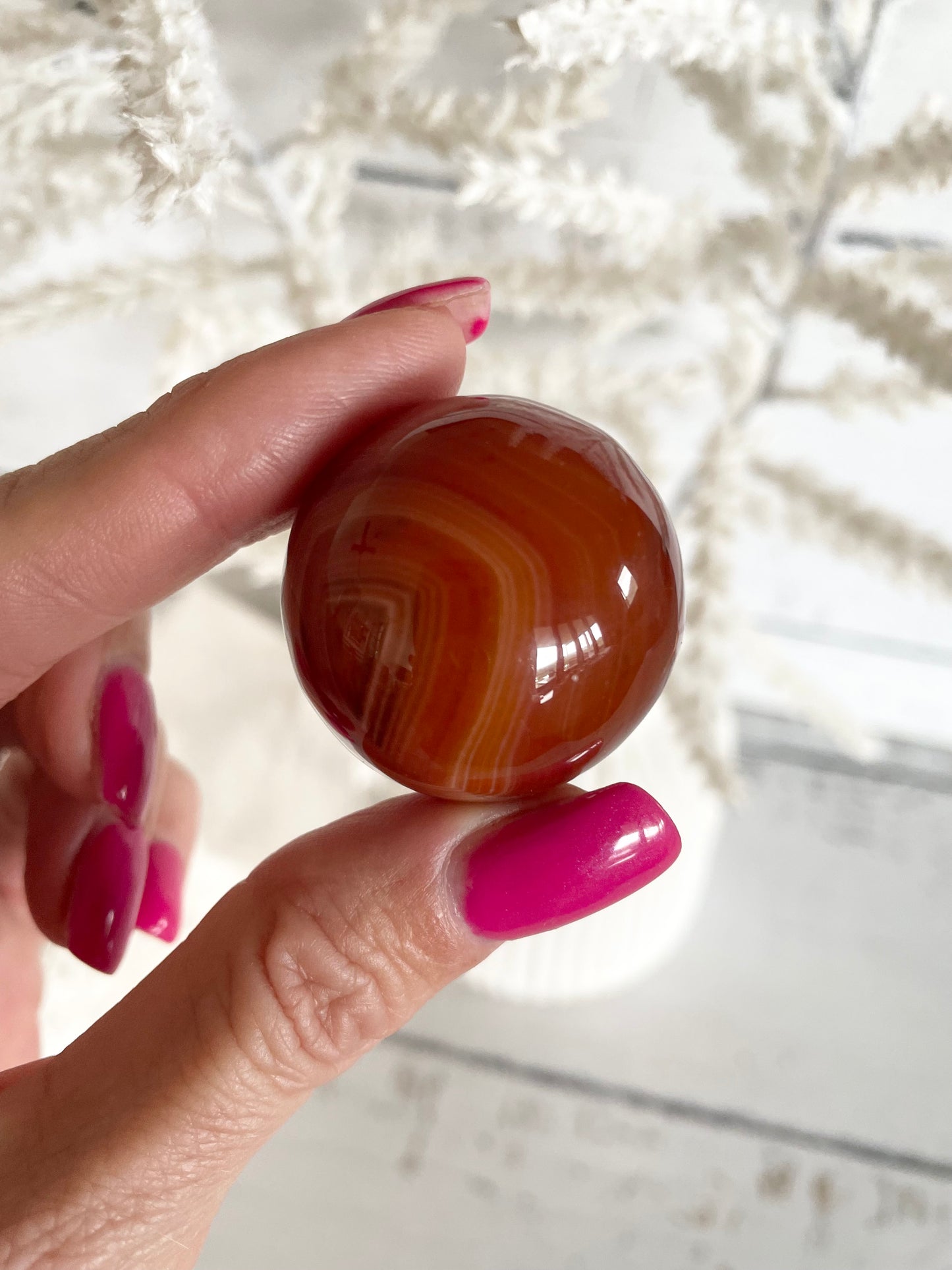 Carnelian Sphere Includes Holder