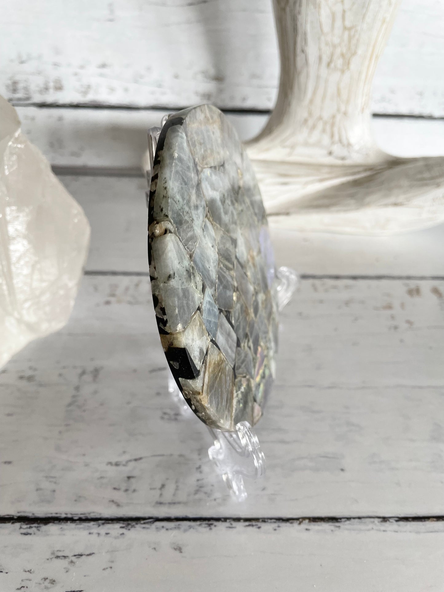 Labradorite Plate Includes Holder ~ 7