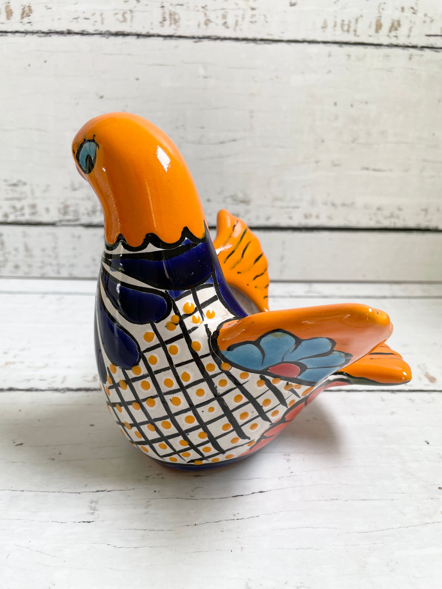Talavera Mexican Pottery Dove Planter