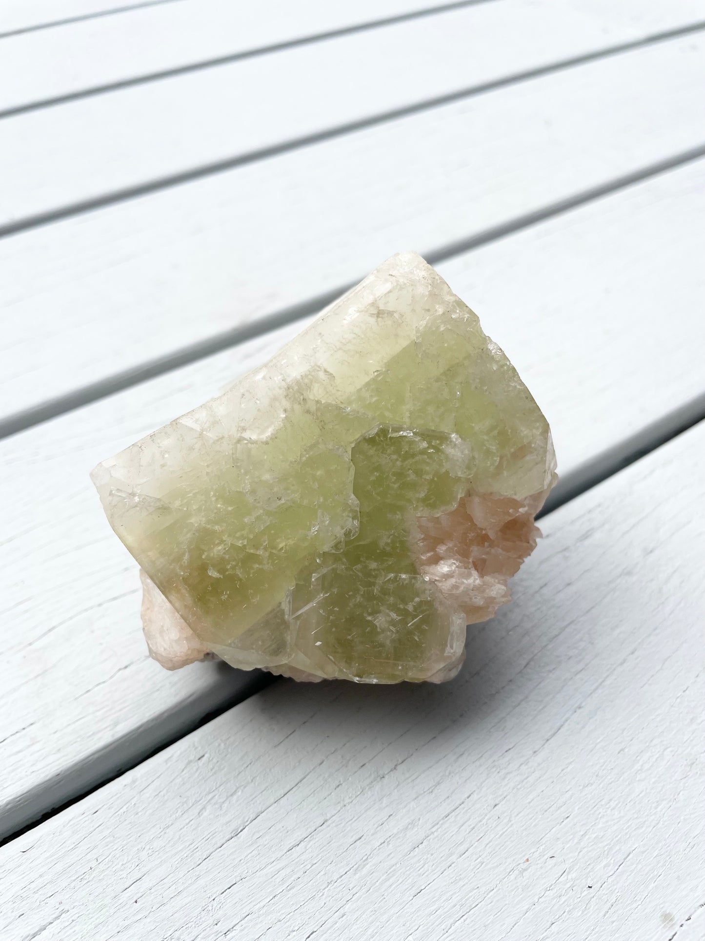 Green Apopyhllite Stilbite Cluster