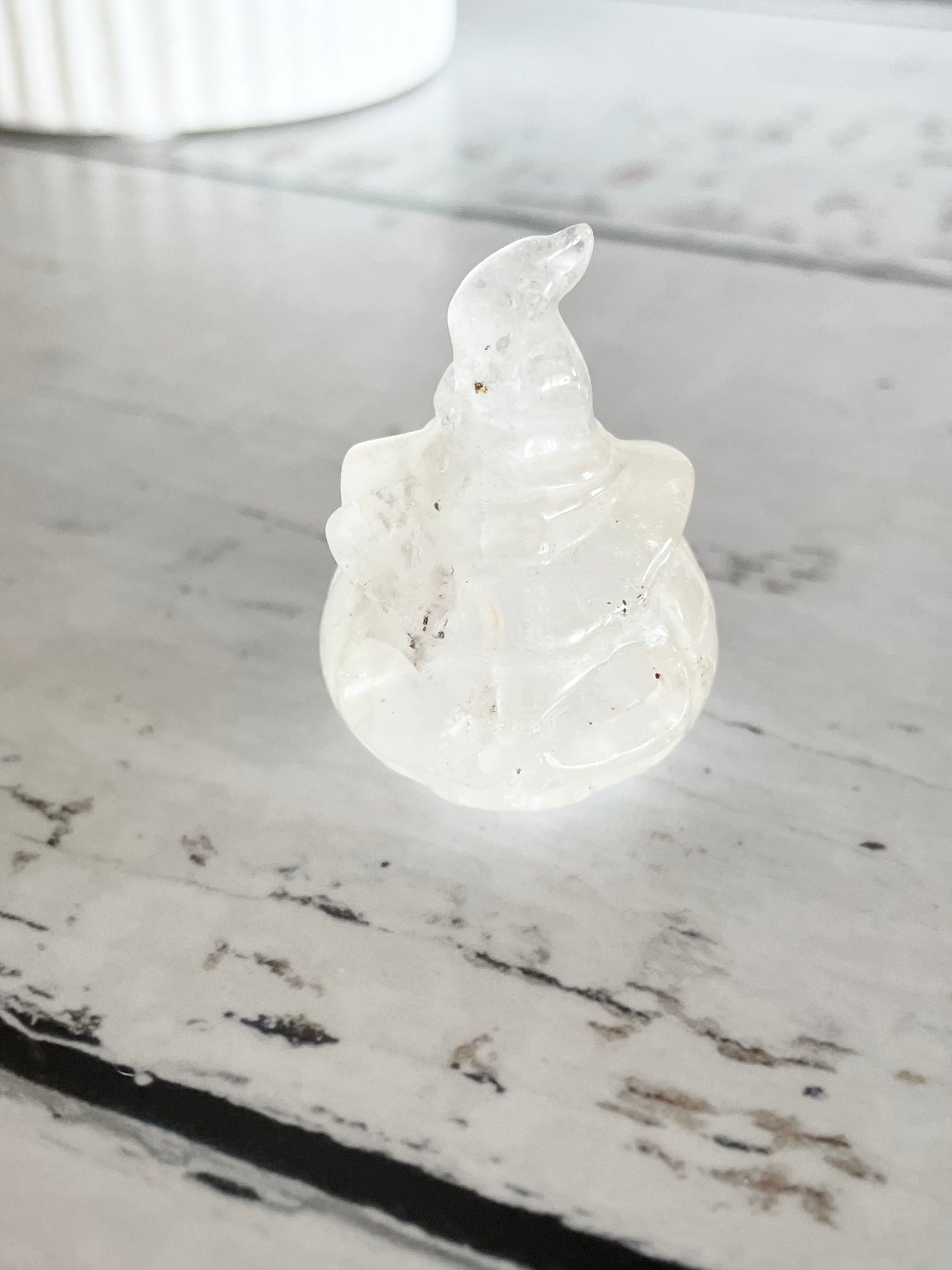 Halloween Pumpkin ~ Clear Quartz