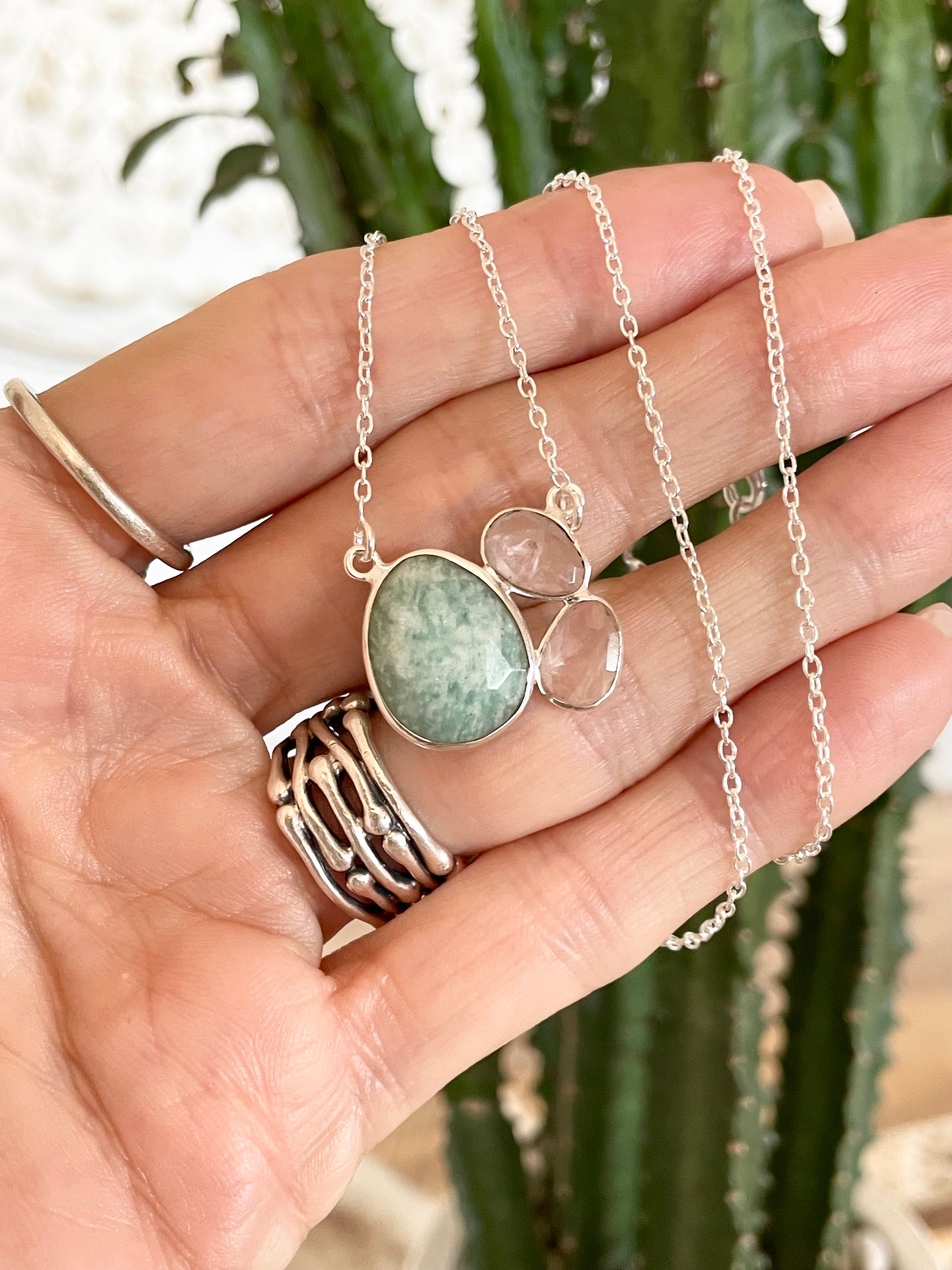 Amazonite & Rose Quartz Necklace