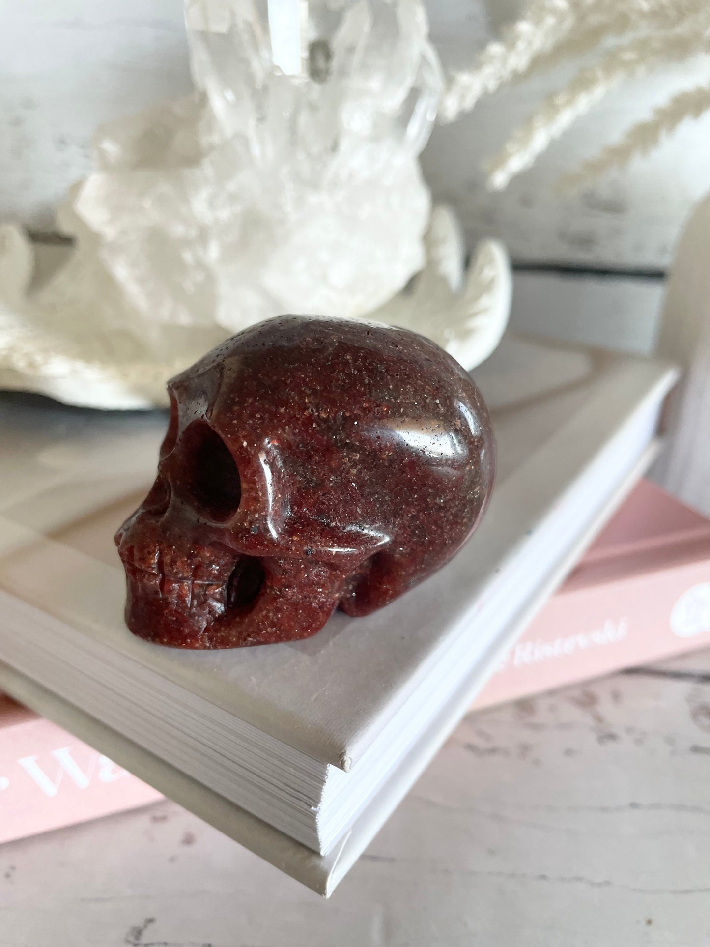 Red Jasper Skull