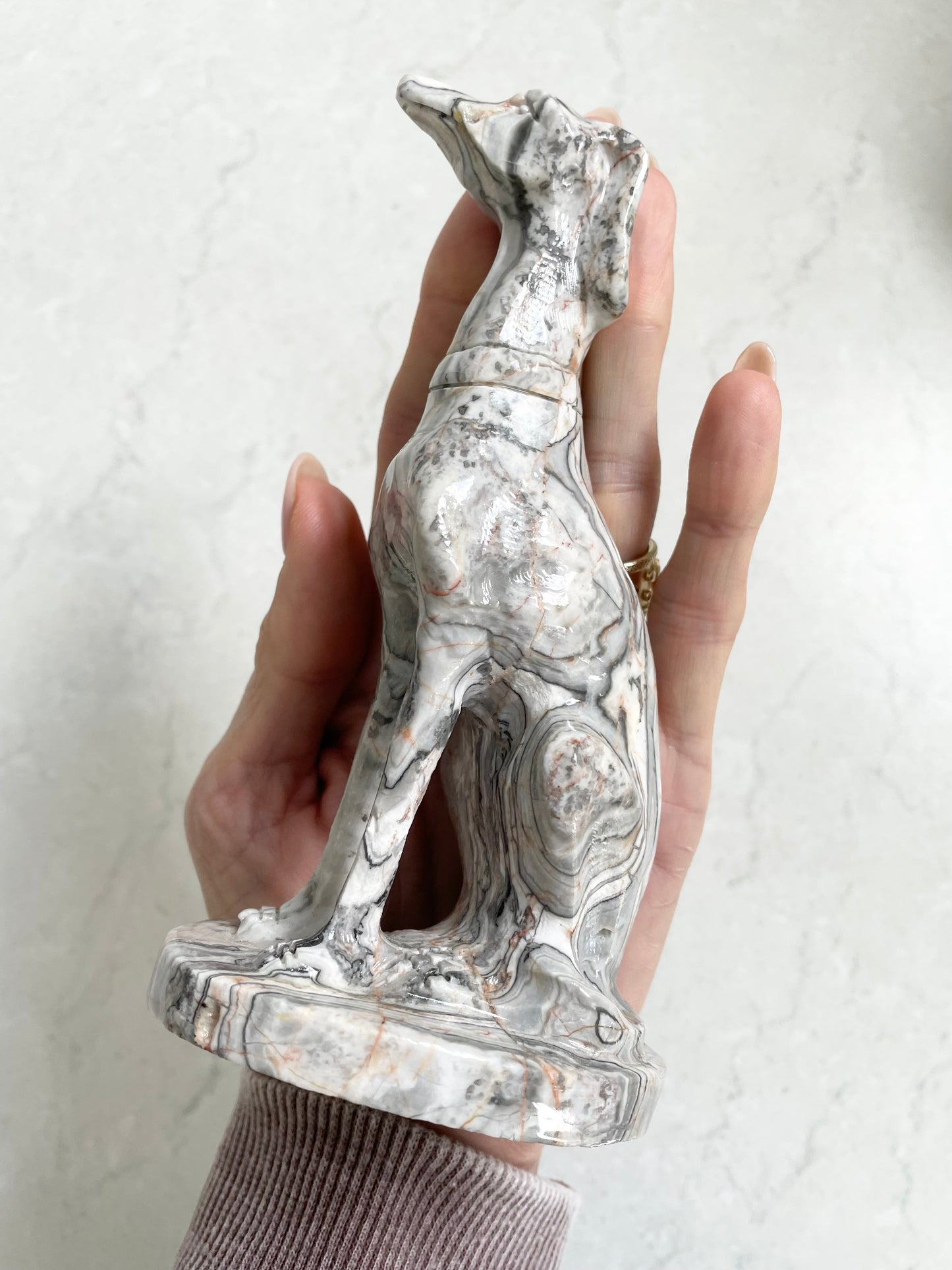 Sleek Sighthound - Grey Picasso Jasper