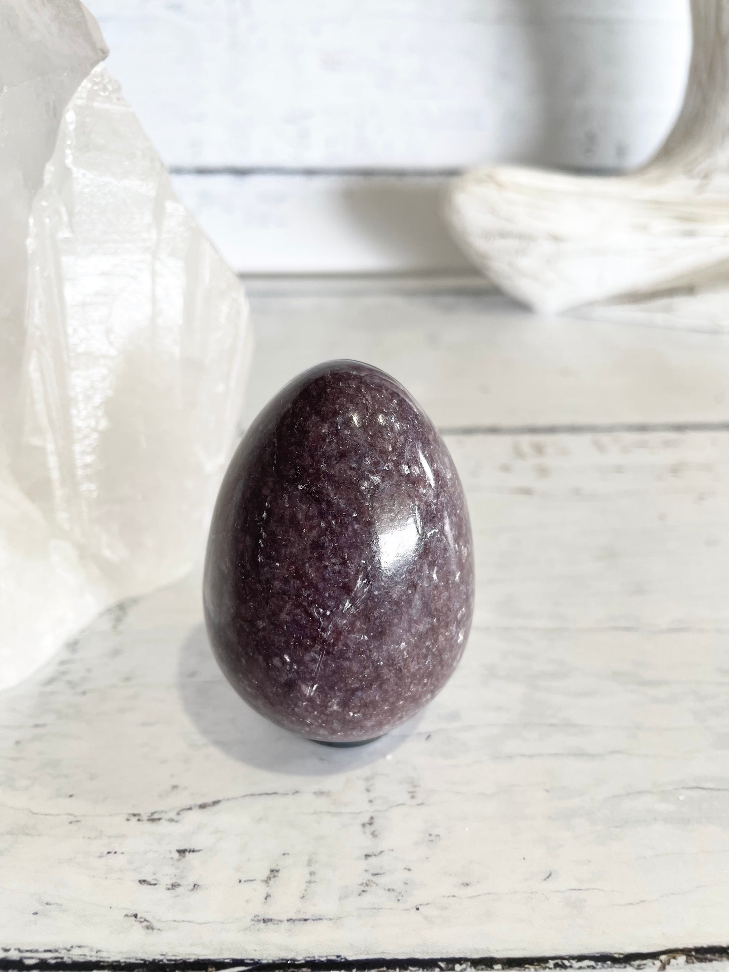 Lepidolite Egg with holder