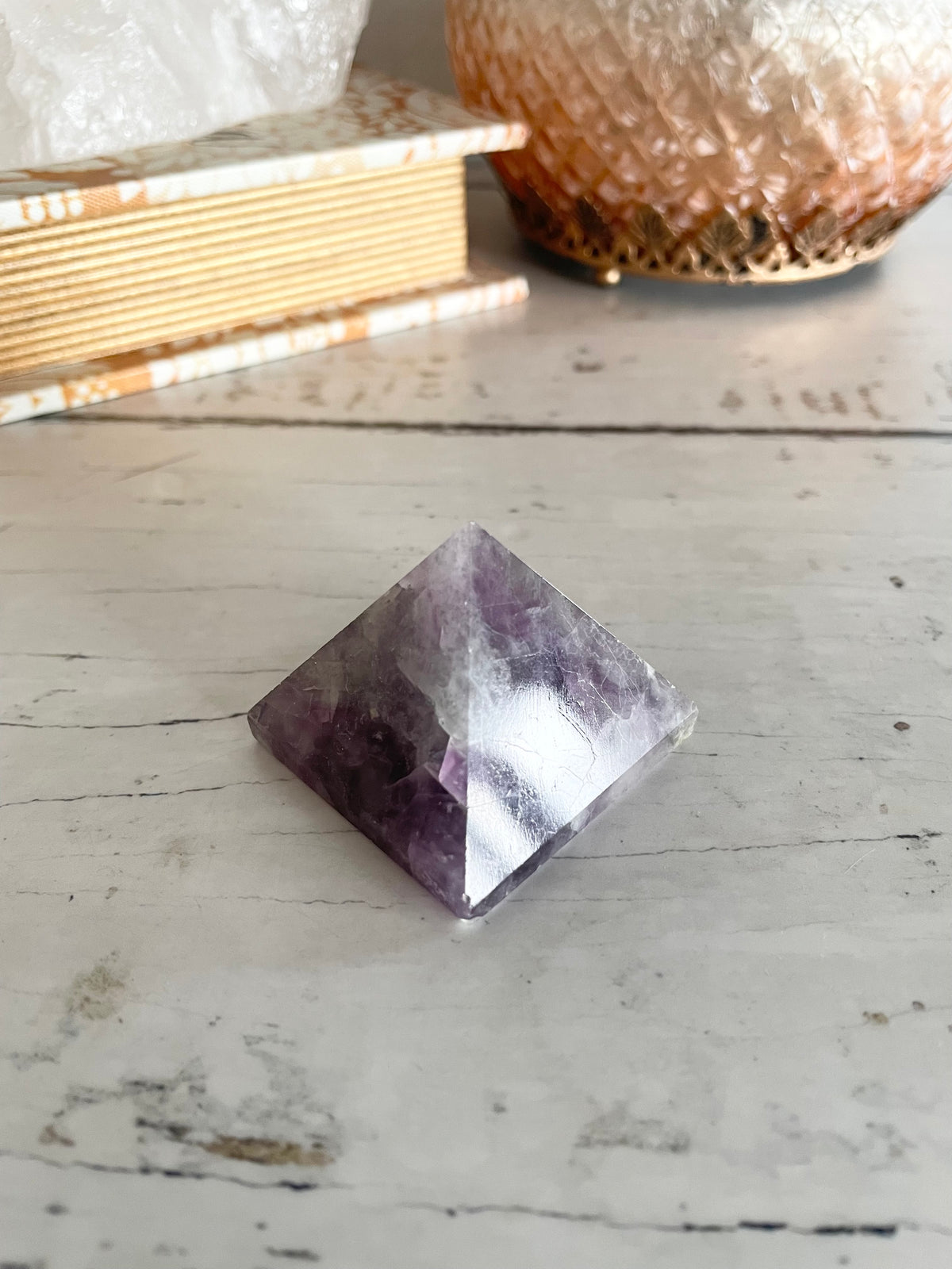 Rainbow Fluorite Pyramid