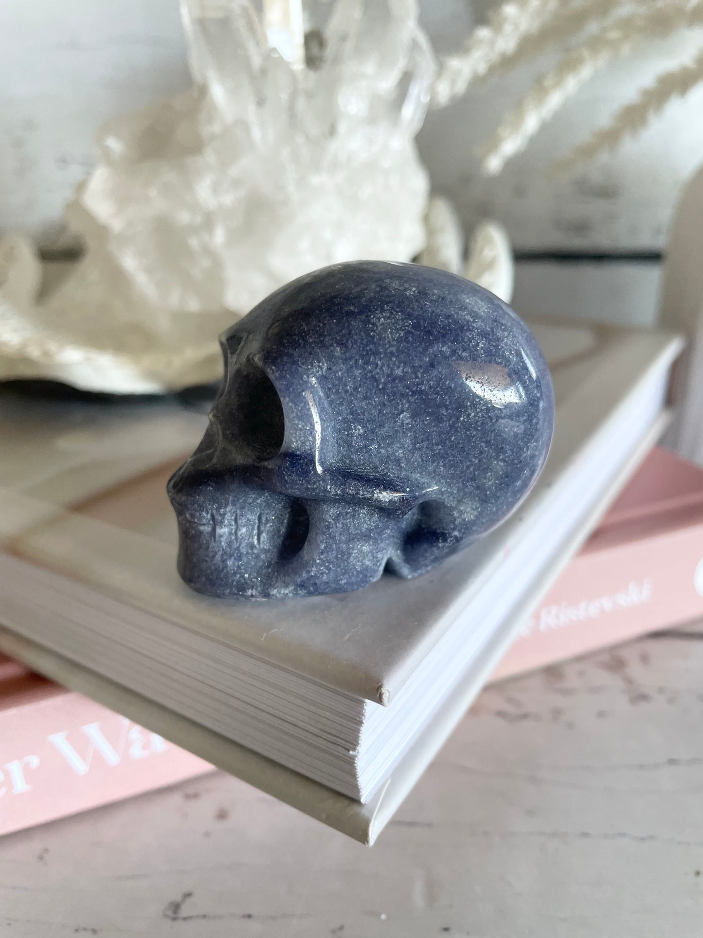 Blue Quartz Skull