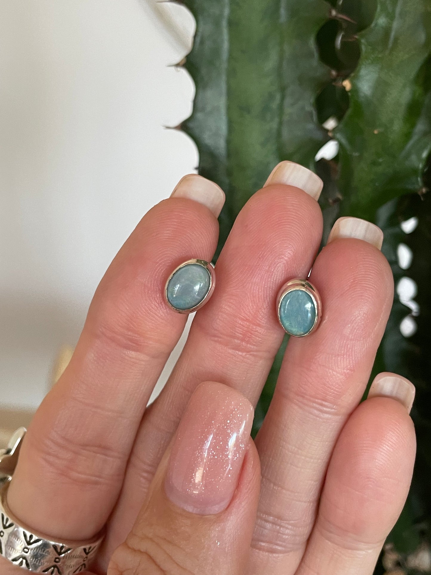Aquamarine Studs