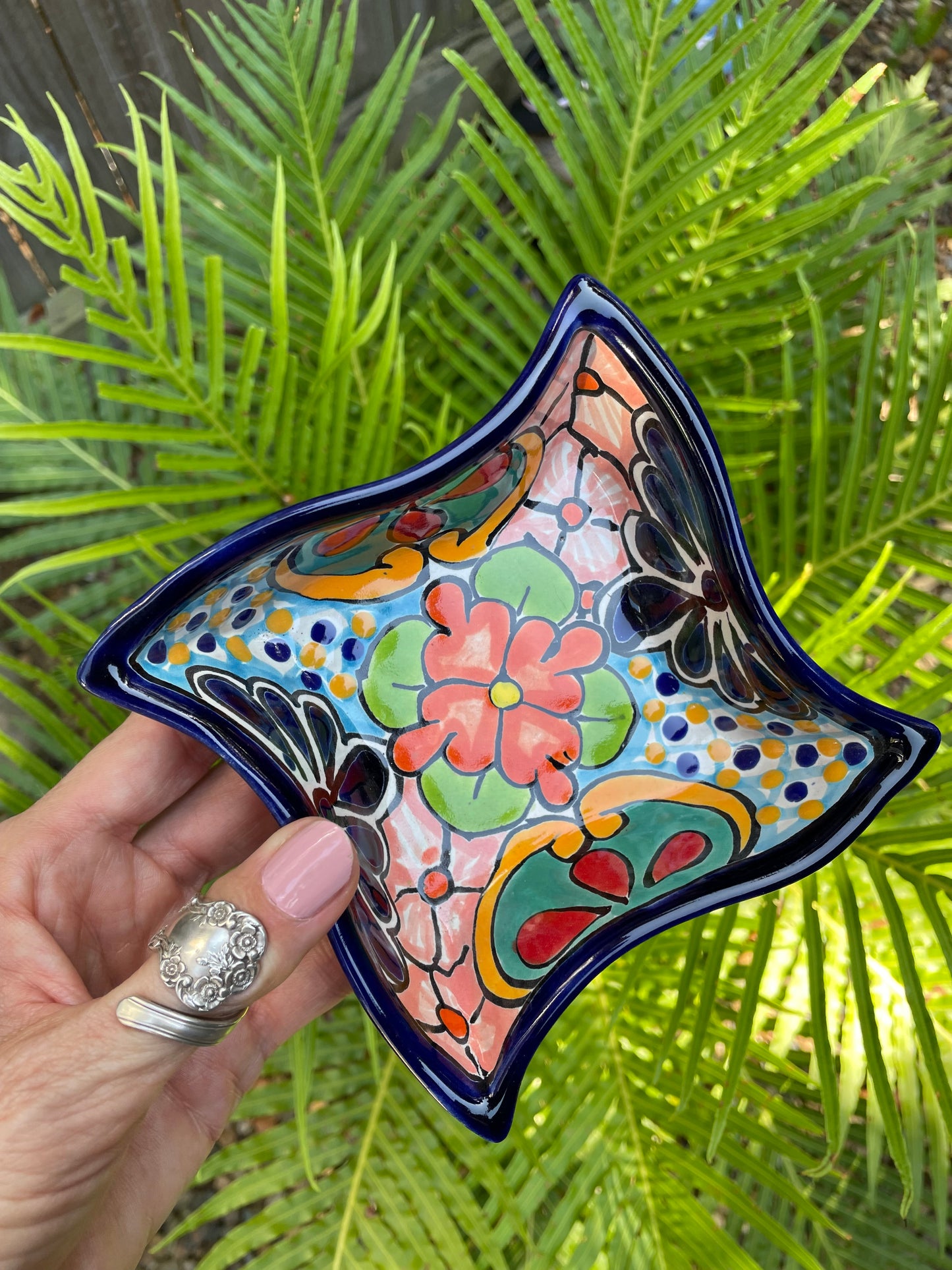Mexican Talavera Curved Dish